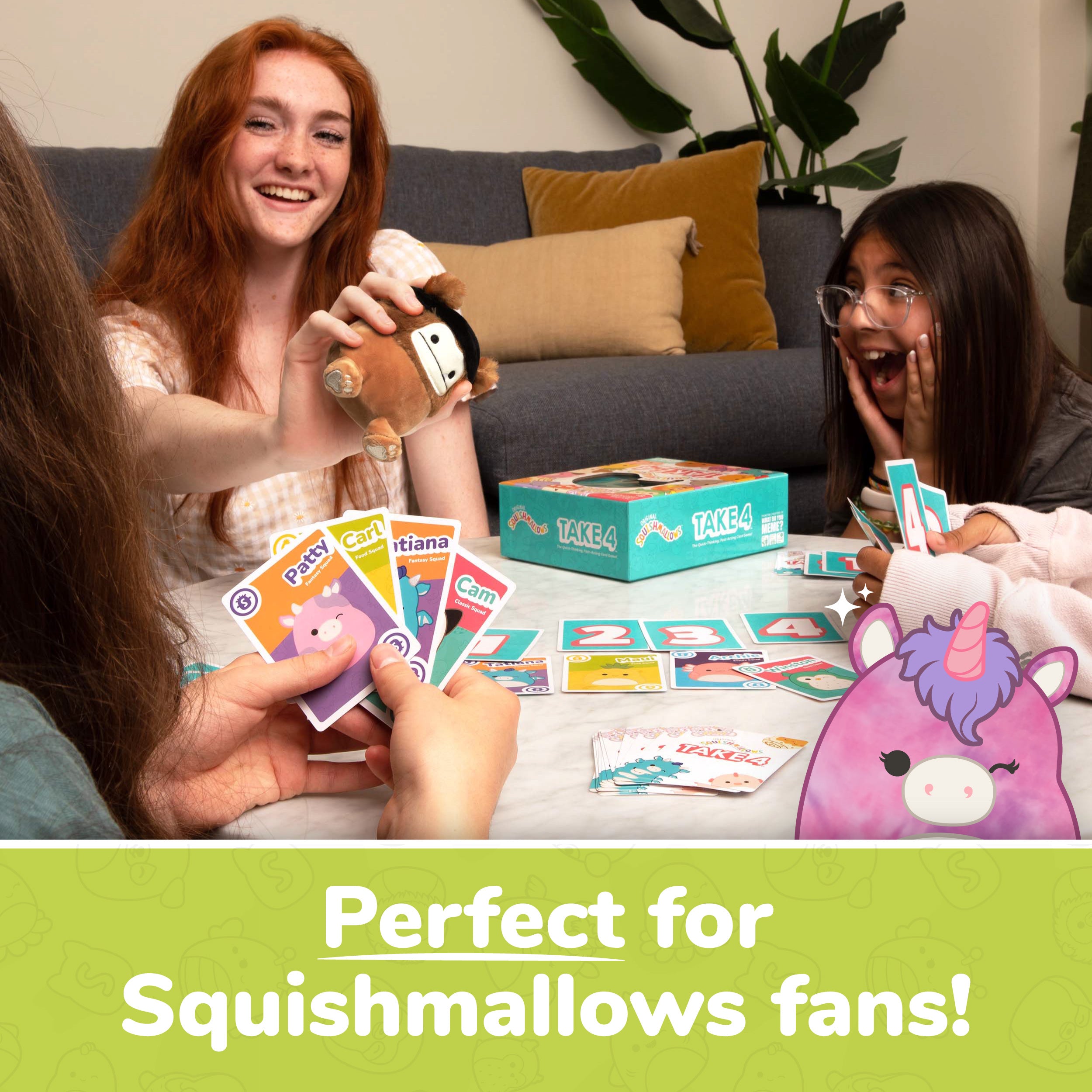 Squishmallows Take4: The Ultimate Family Game for Squishmallows Fans