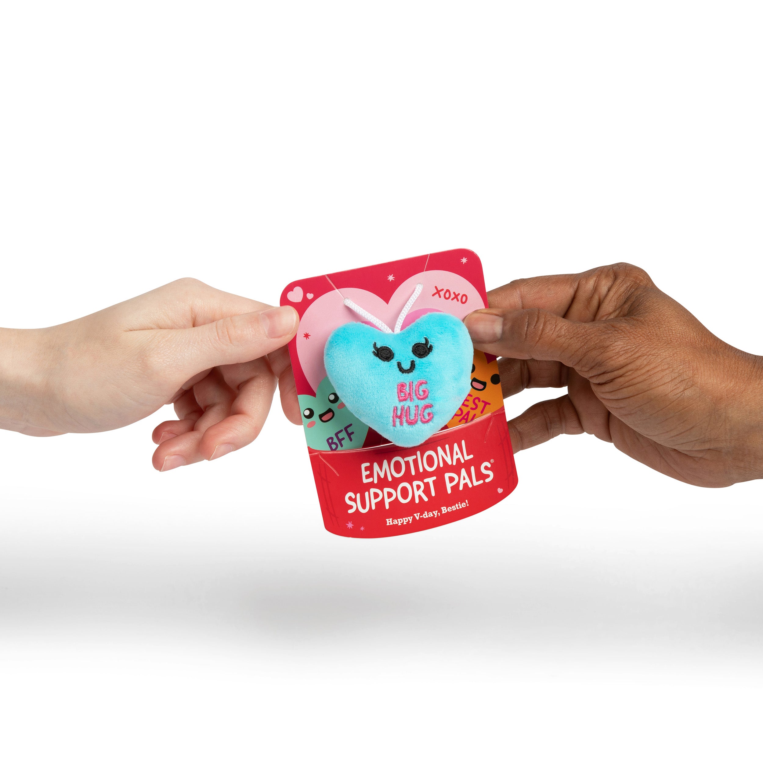 Emotional Support V-Day Heart Cards™ by Relatable – Mini Plush Valentines with Cards, Valentine’s Gifts for Kids, Friends, Coworkers, or Girlfriend – 10 Plushies + 10 Cards