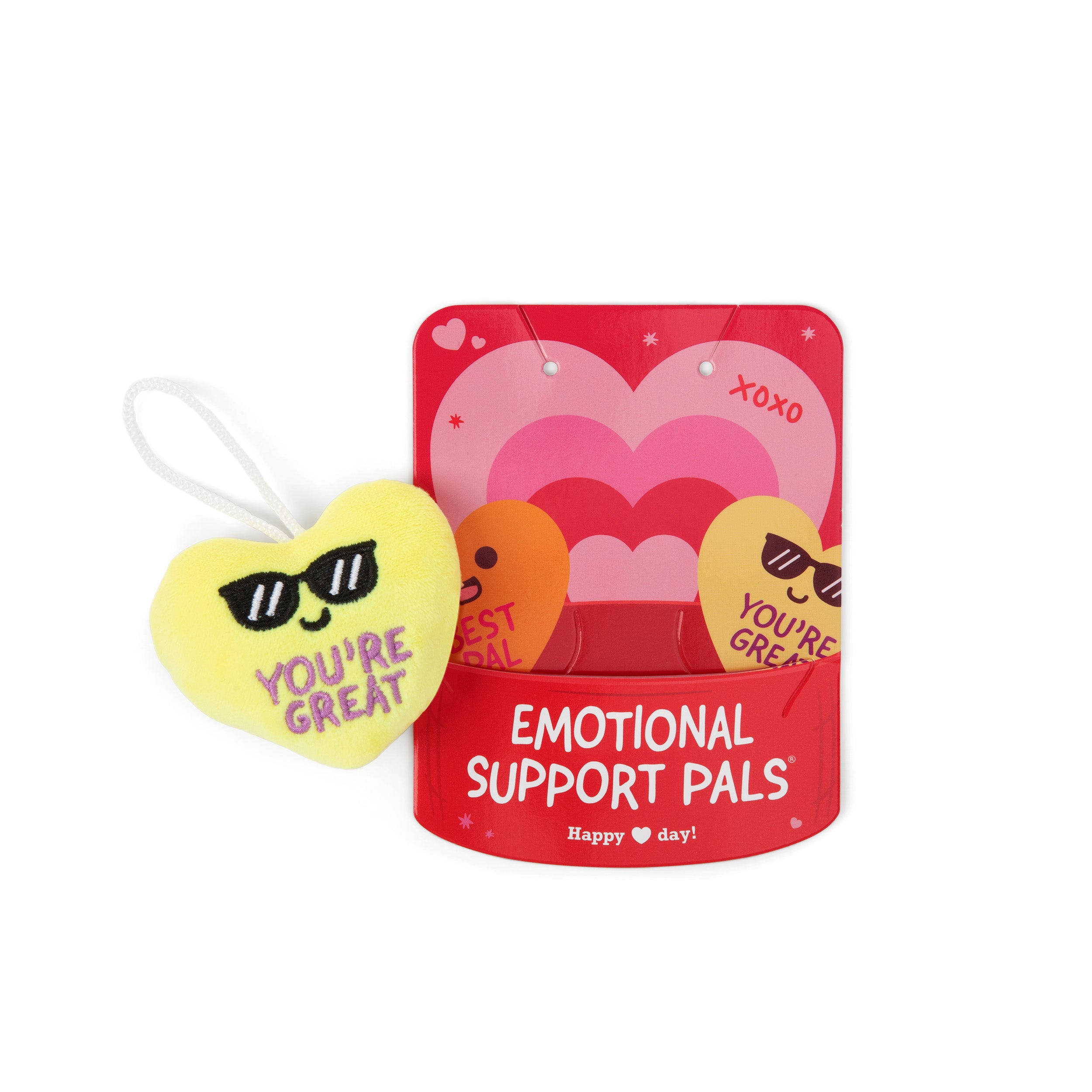 Emotional Support V-Day Heart Cards™ by Relatable – Mini Plush Valentines with Cards, Valentine’s Gifts for Kids, Friends, Coworkers, or Girlfriend – 10 Plushies + 10 Cards