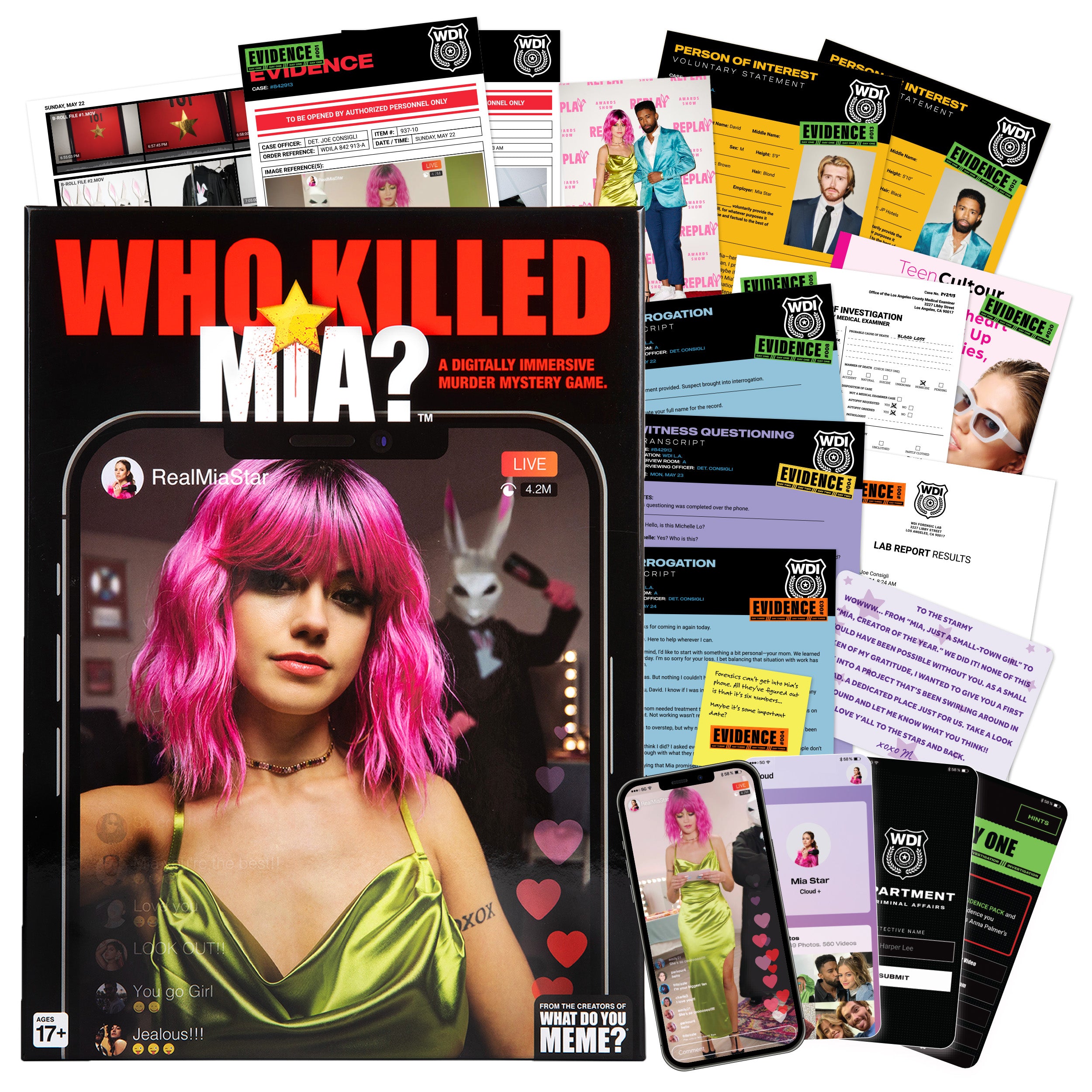 Who Killed Mia? A Digitally Immersive Modern Murder Mystery Game - Find Influencer Mia Star's Murderer