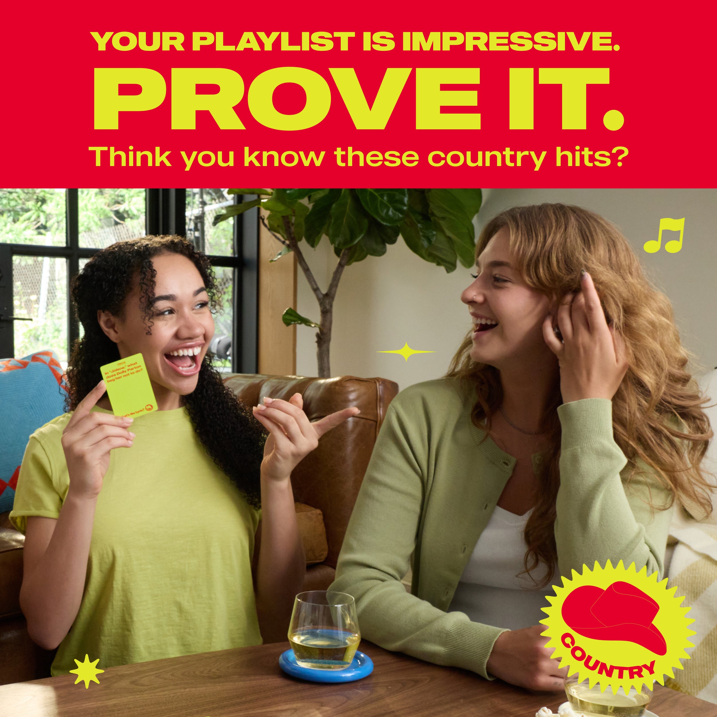 What's The Lyric Country by Relatable - A Country Music Trivia Game and Finish the Lyric Card Game Featuring Classic Country Songs – Includes 100 Cards.