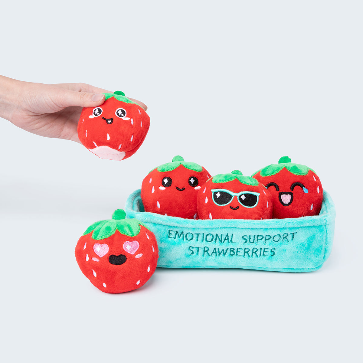 Emotional Support Strawberries - Cuddly Plush Comfort Food