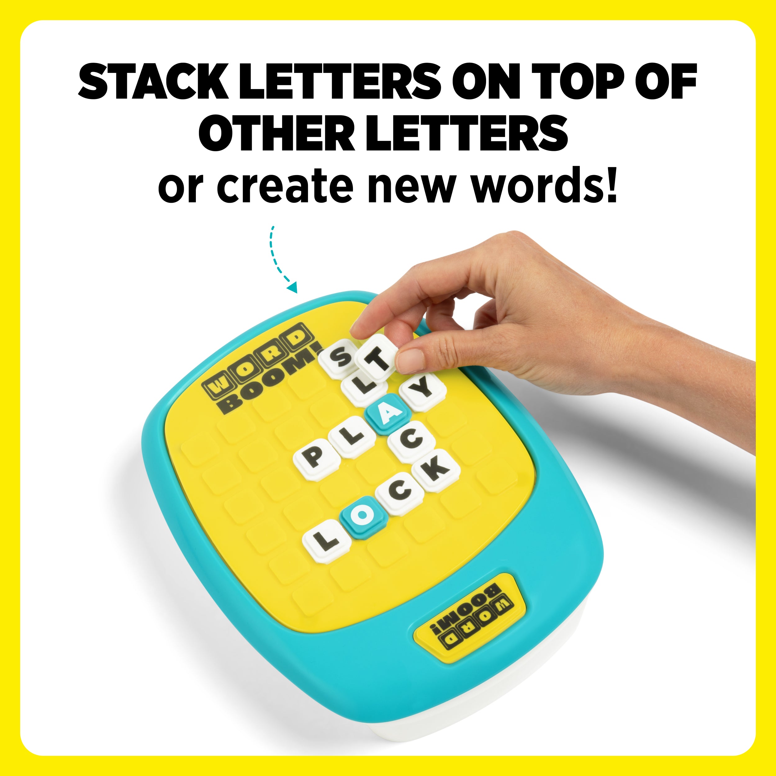 Word Boom by Relatable - Build Crosswords Before the Board Pops. A Fun Pick For A Fast Paced Word Game, Family Games and Couples Games – Includes 1 Pop-Up Board and 75 Tiles