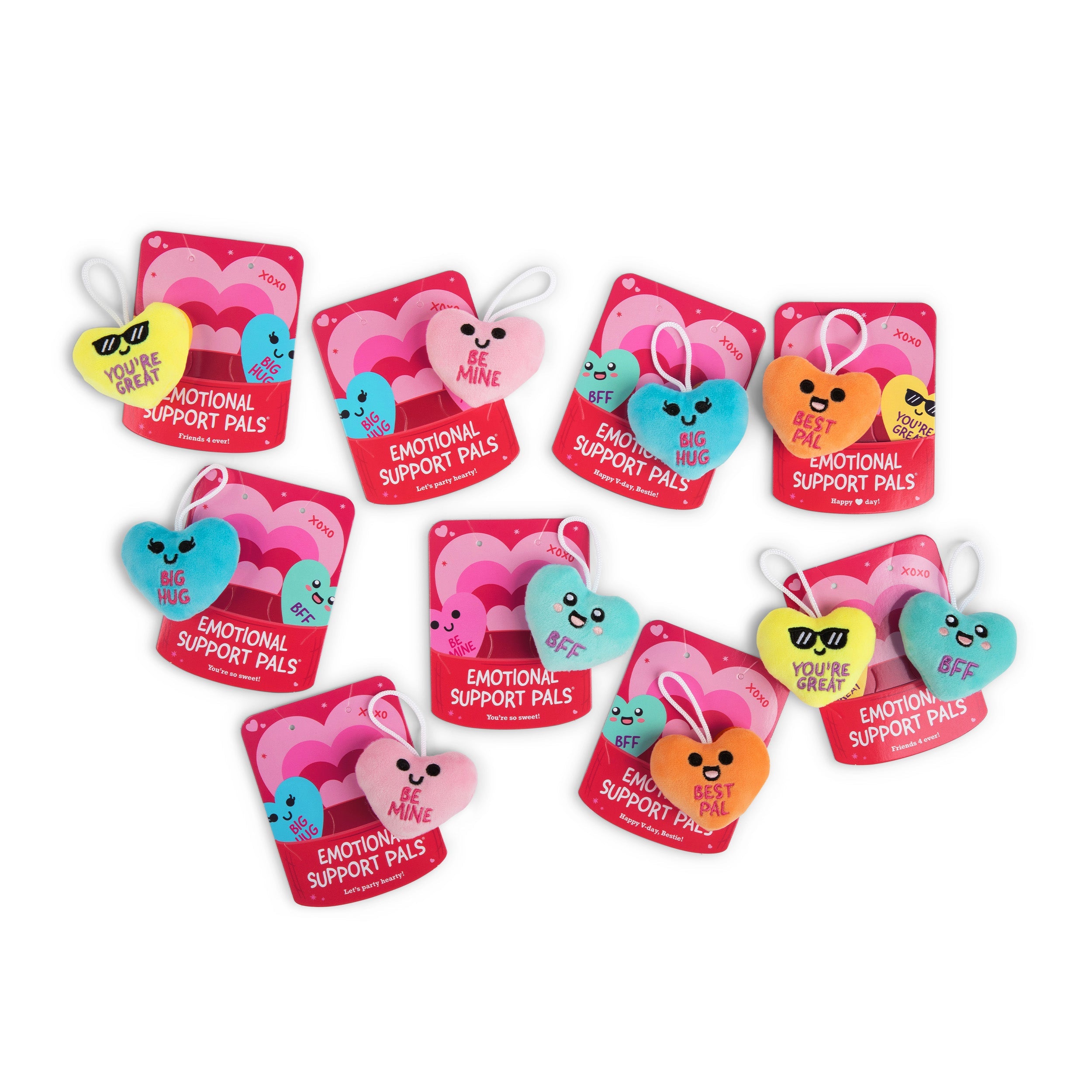 Emotional Support Pals Hearts Valentine's Day Cards 10pk