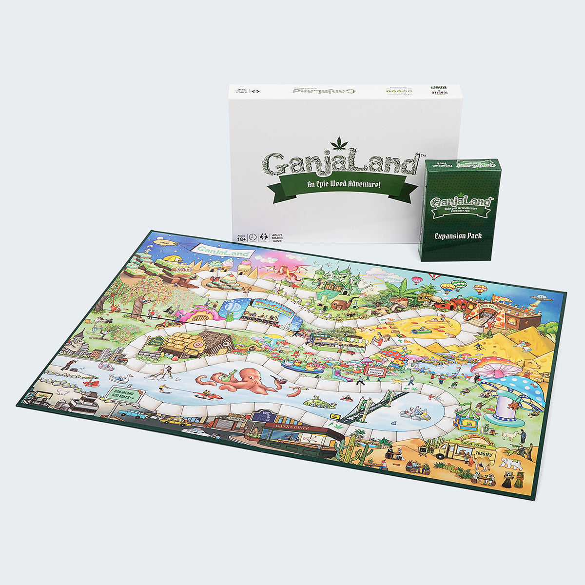 Ganjaland Expansion Pack -- More Cards for the Epic Stoner Board Game
