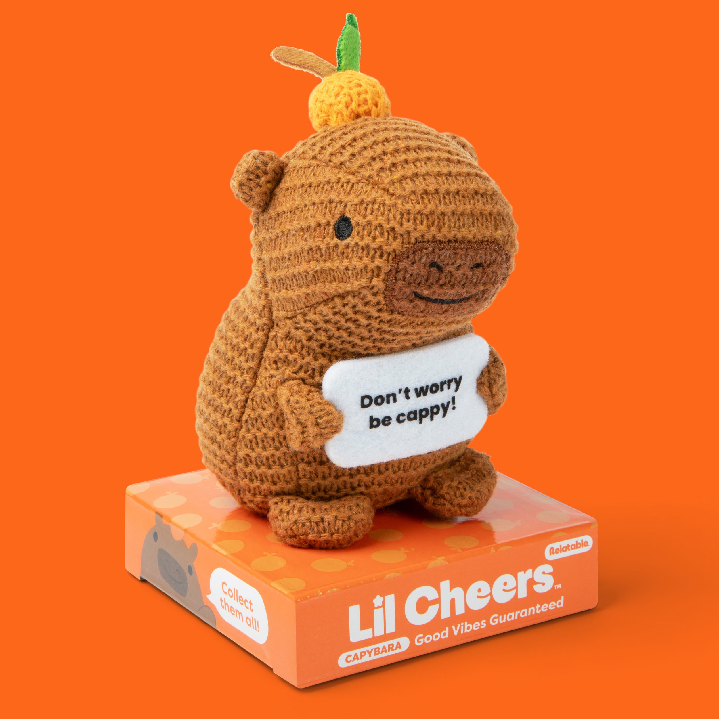 Lil Cheers Capybara by Relatable – Chill Crochet Plush for Daily Positivity