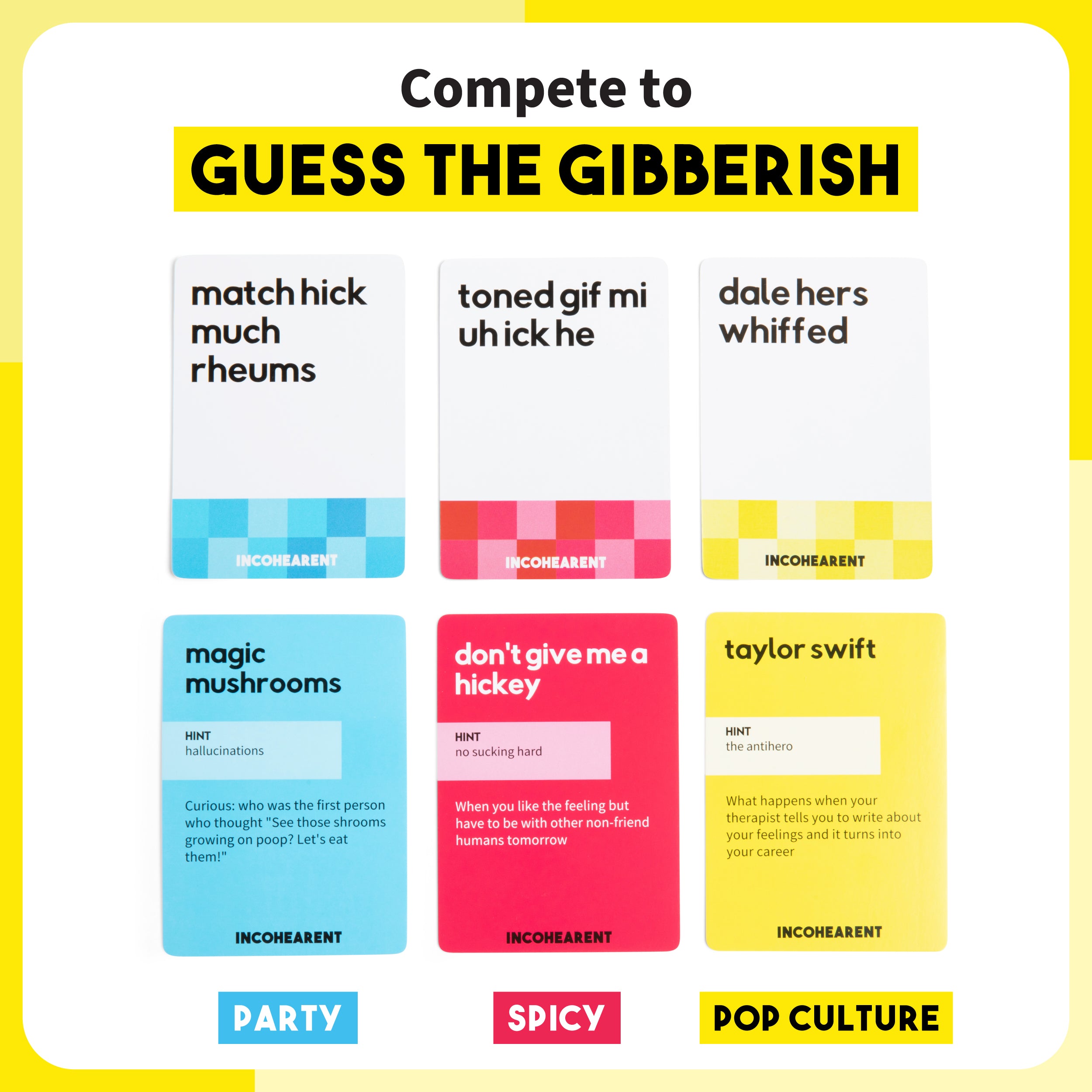 Incohearent™ - The Ultimate Guess The Gibberish Adult Party Game - All New Updated Content