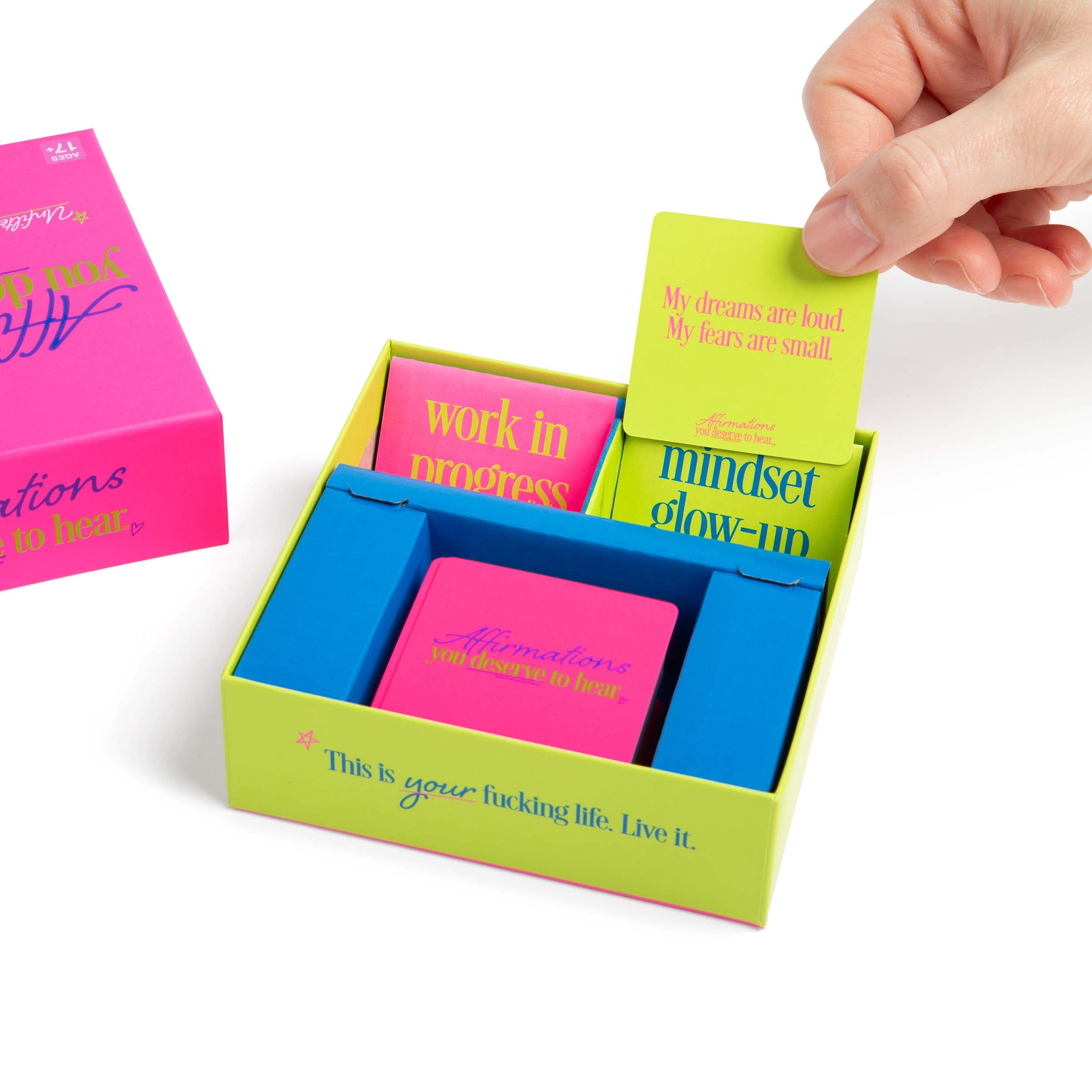 Affirmations You Deserve To Hear by Relatable – Bold Daily Affirmation Cards for Women, Self Care and Motivational Gifts for Her, 100 Confidence-Boosting Cards