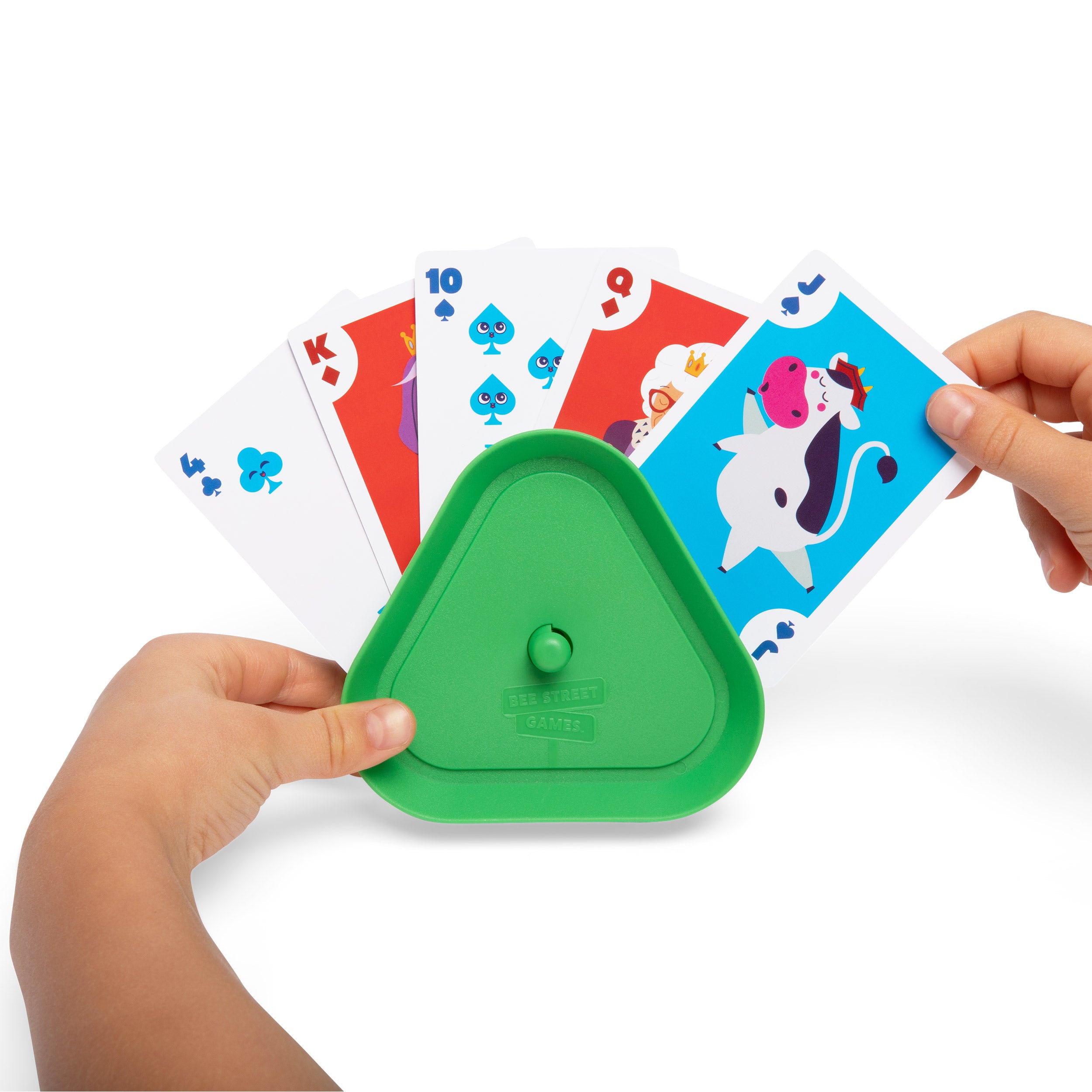 Bee Street Deluxe Playing Card Set With 4 Card Holders and 54 Playing Card Deck - Kids Games Ages 3+