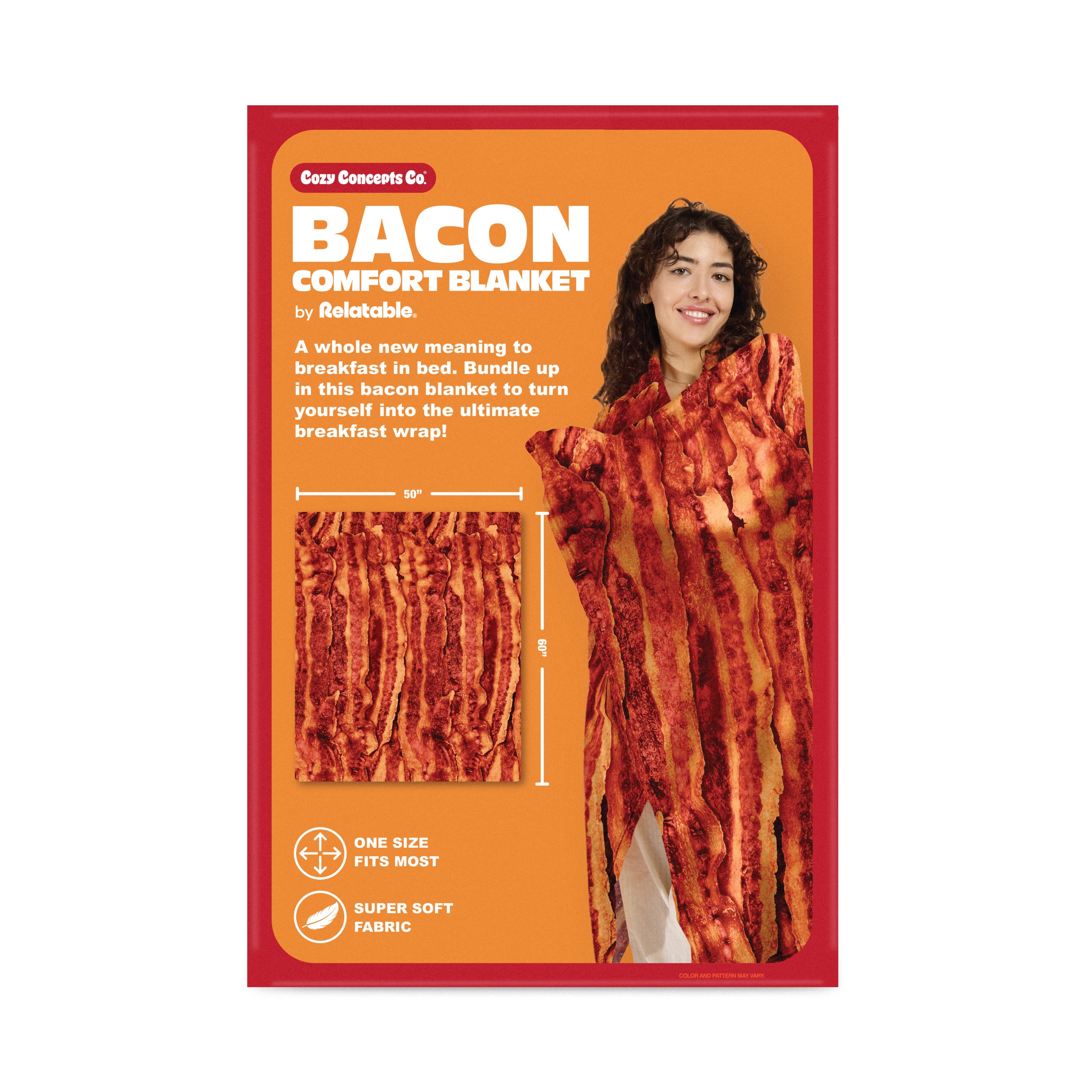 Cozy Concepts Co. Bacon Comfort Blanket by Relatable