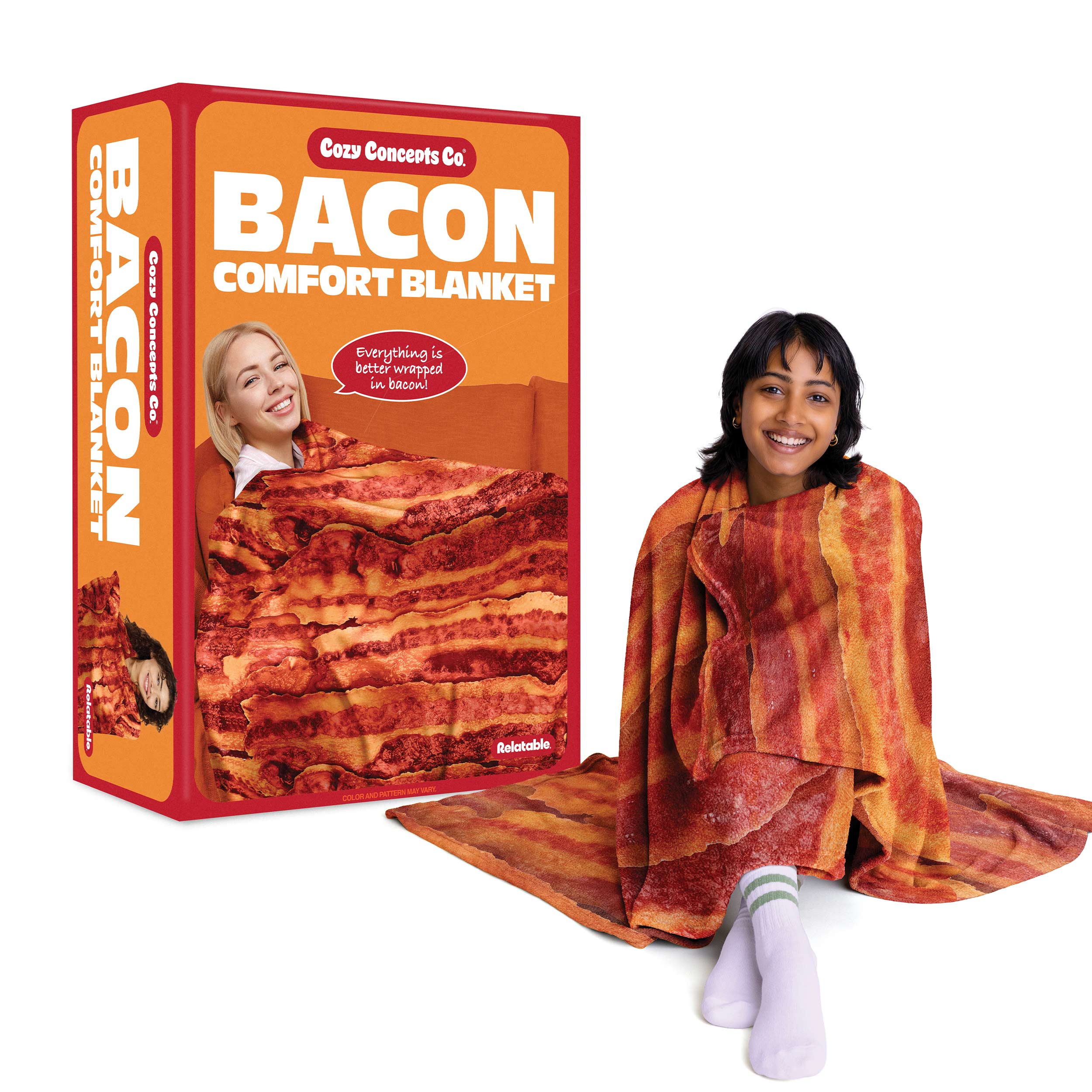 Cozy Concepts Co. Bacon Comfort Blanket by Relatable