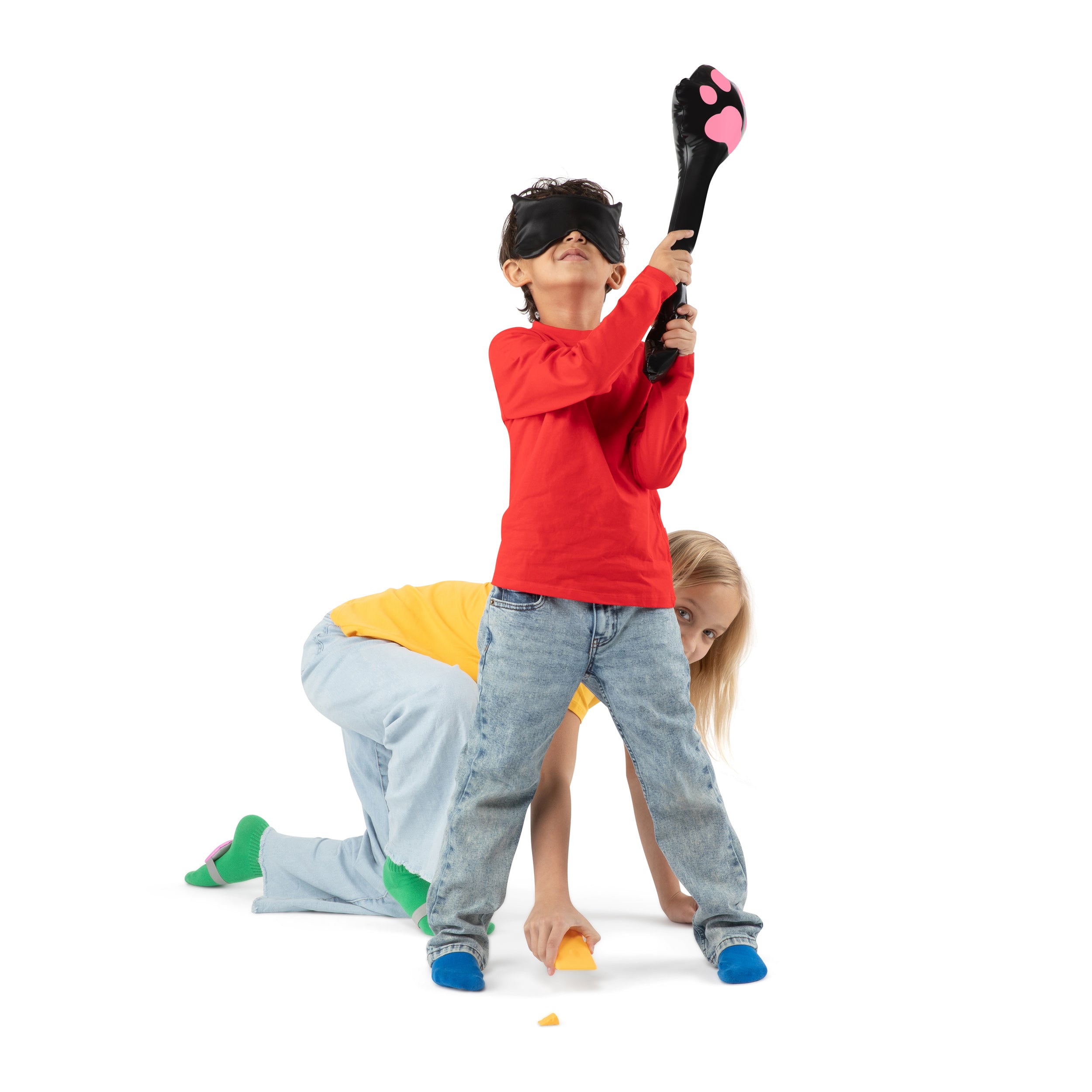 Cats and Robbers by Relatable - Can You Steal the Cheese Without Getting Caught? An Up and Active Family Games and Kids Games Pick - Includes 1 Inflatable Paw, Cheese, Squeaky Mice Feet and More.