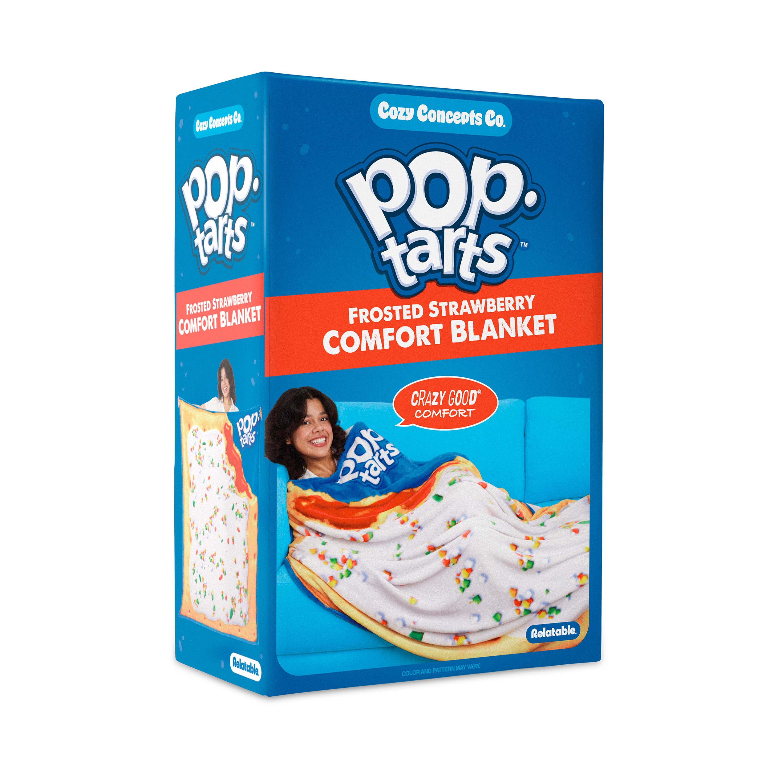 Pop-Tarts™ Cozy Concepts Co. Throw Blanket by Relatable – Frosted Strawberry Plush Blanket for Cozy Vibes
