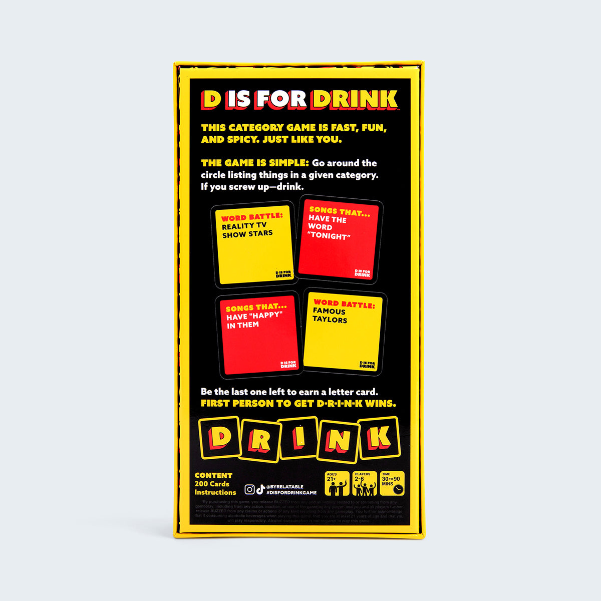 D is for Drink: Fast-Paced Adult Party Game