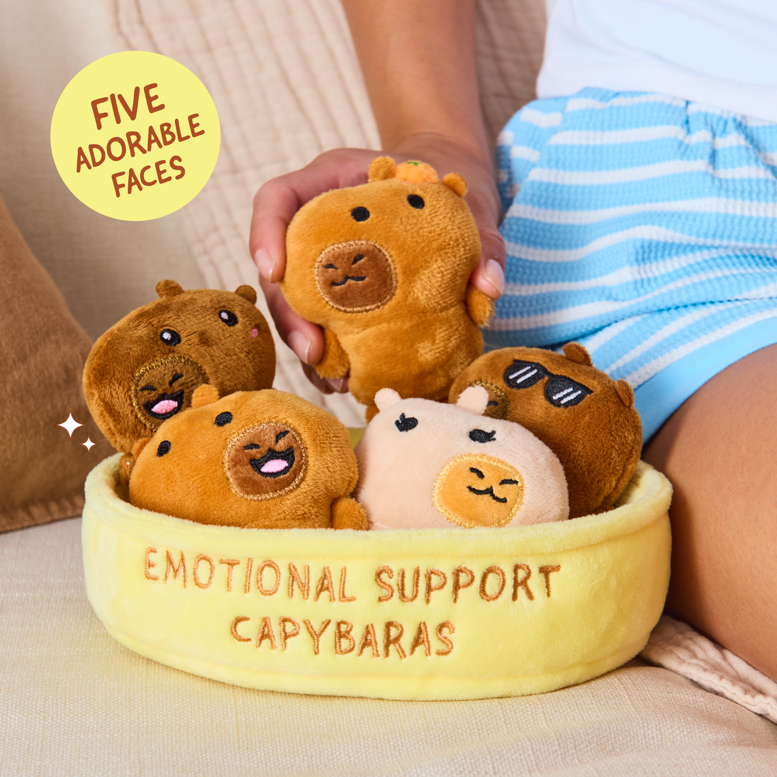 Emotional Support Capybaras by Relatable – A Cozy Capybara Plush Gift Set