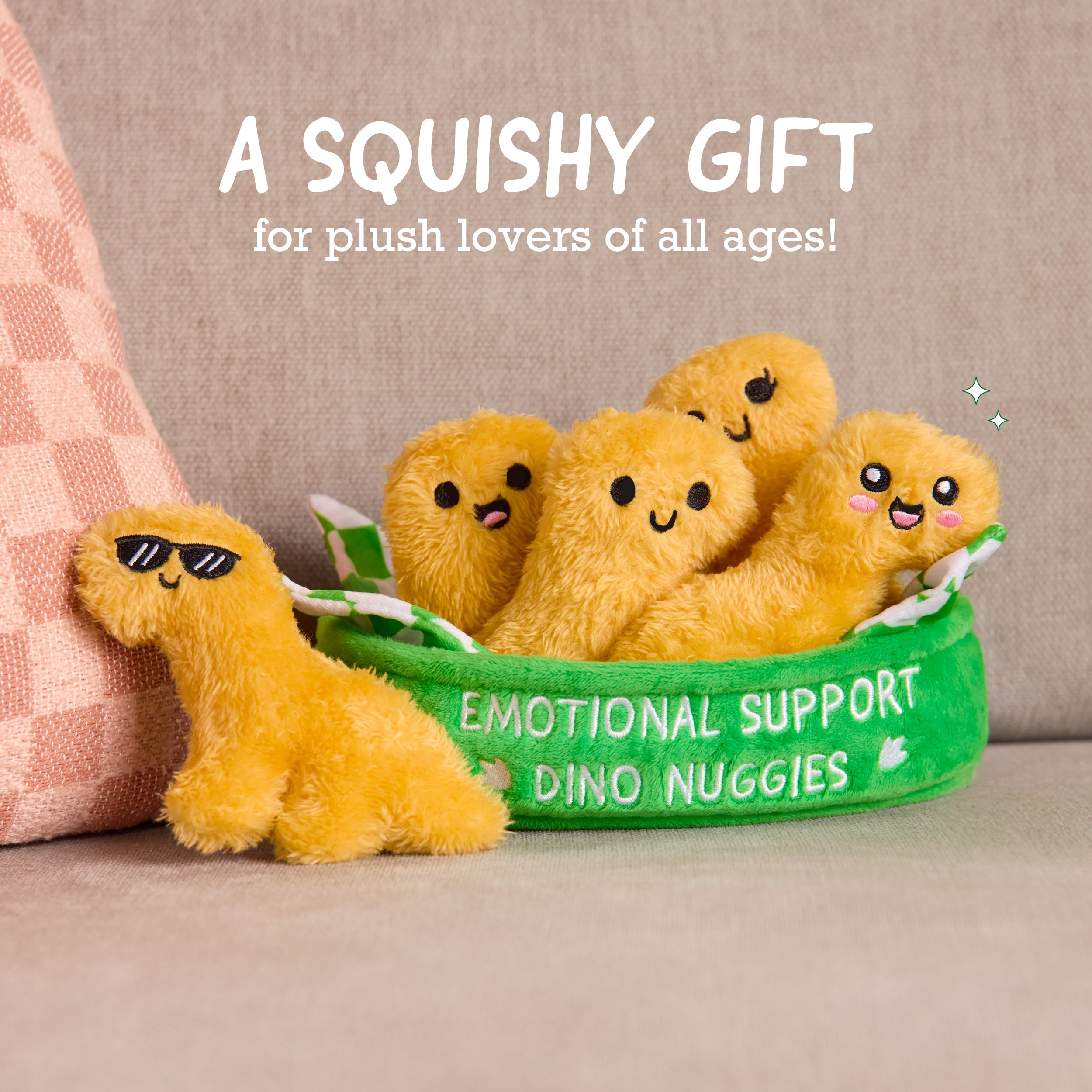 Emotional Support Dino Nuggies by Relatable – A Huggable Dinosaur Plushie