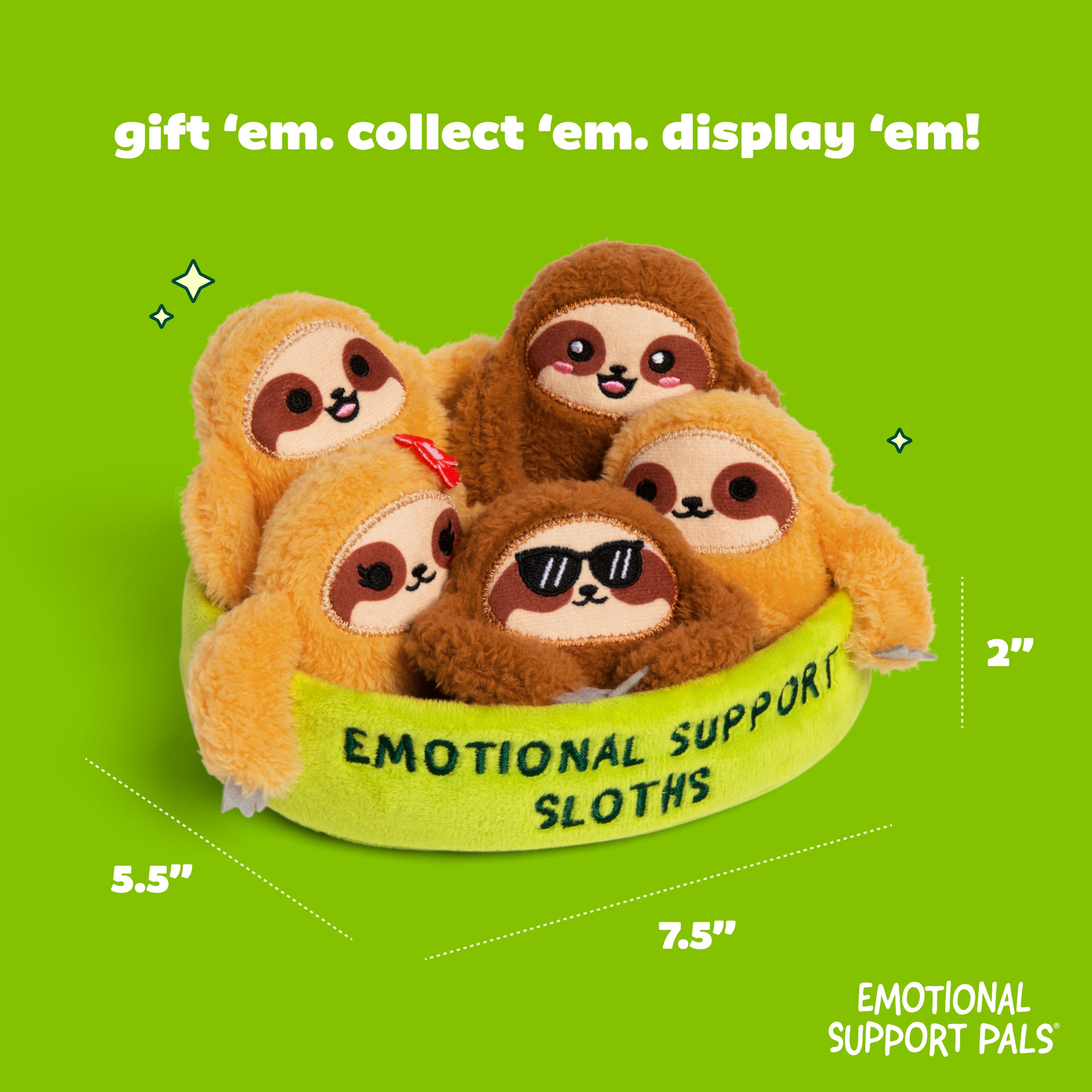 Emotional Support Pals Sloths, Cute Stuffed Animals