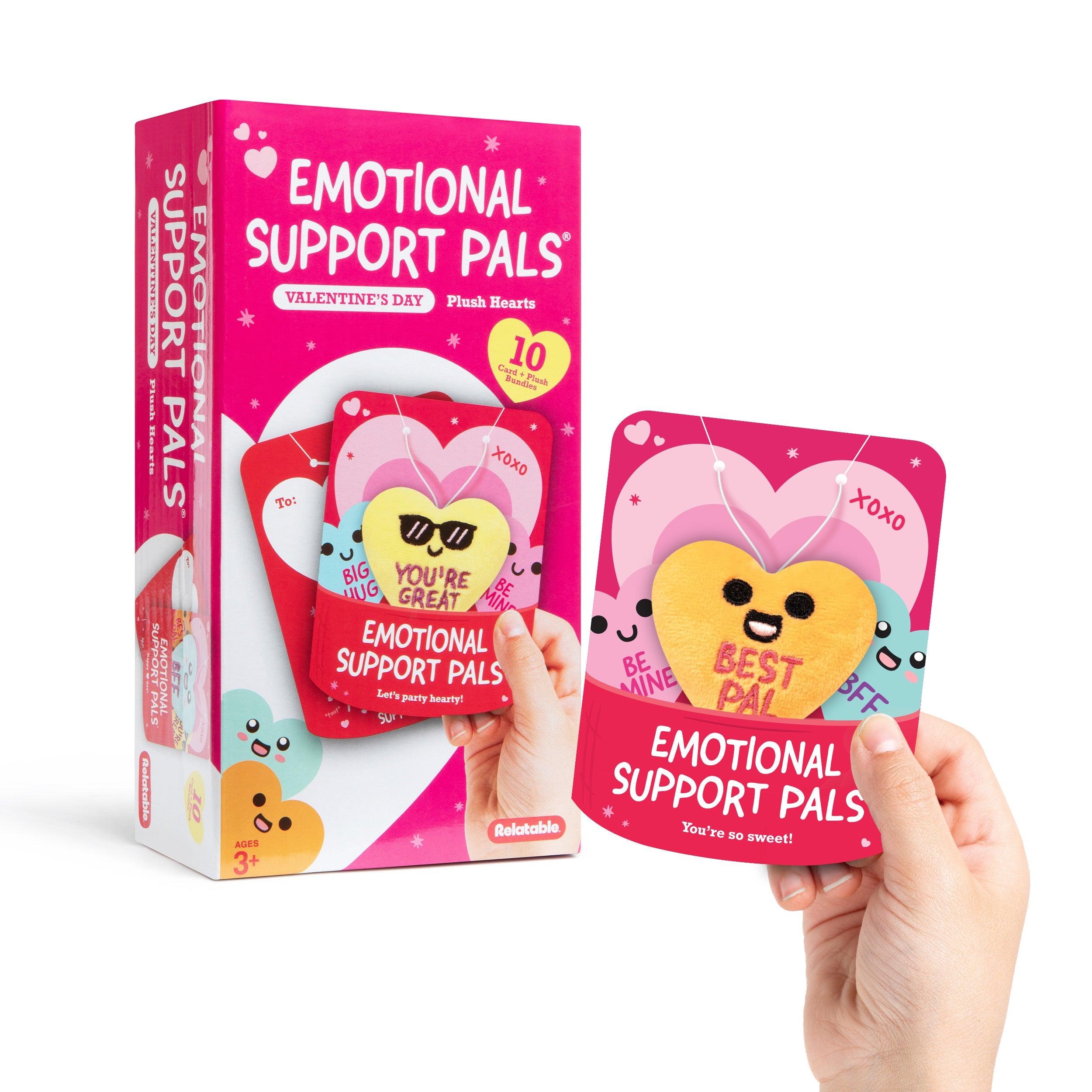 Emotional Support Pals Hearts Valentine's Day Cards 10pk