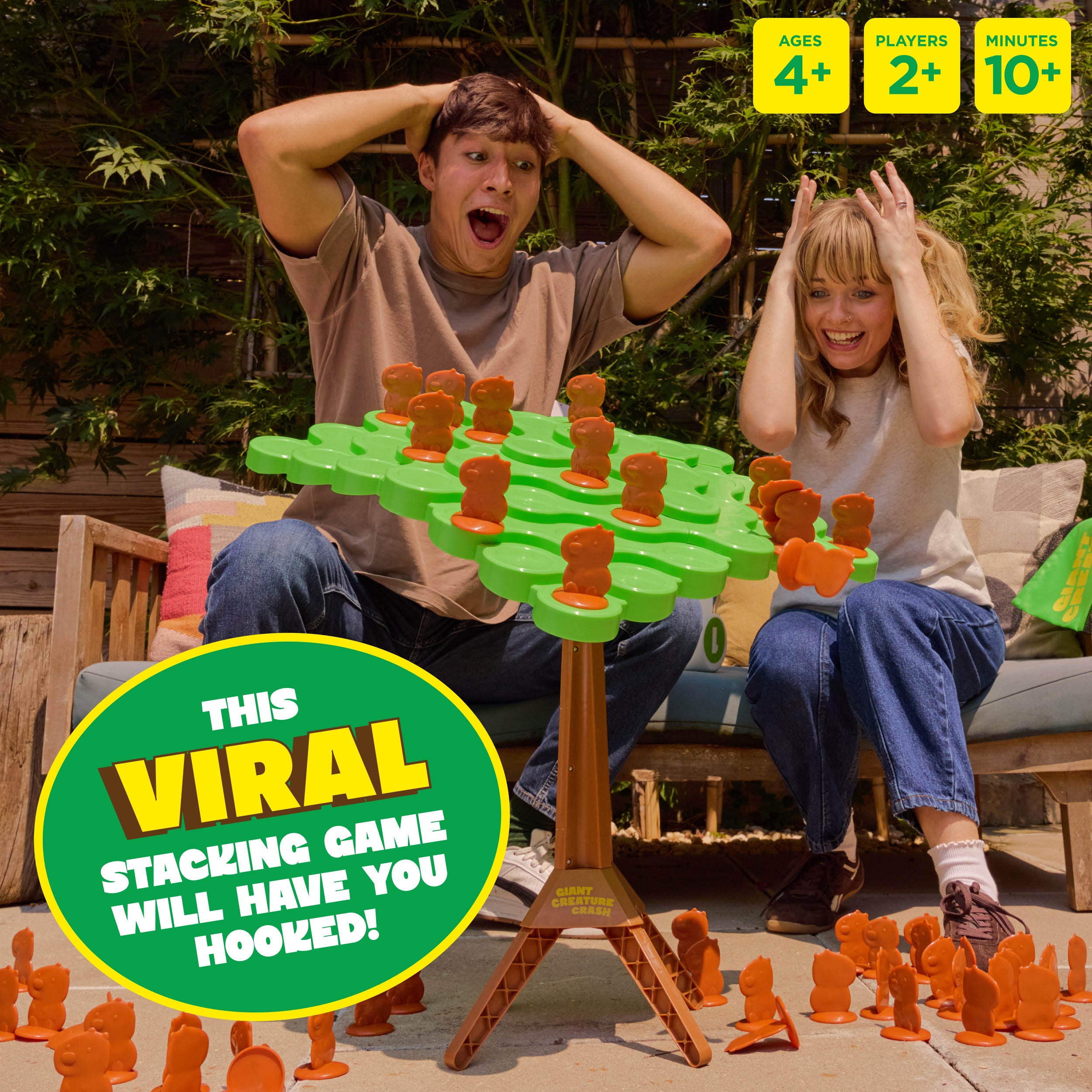 Giant Creature Crash - Capybara Stacking Giant Outdoor Games  by Relatable