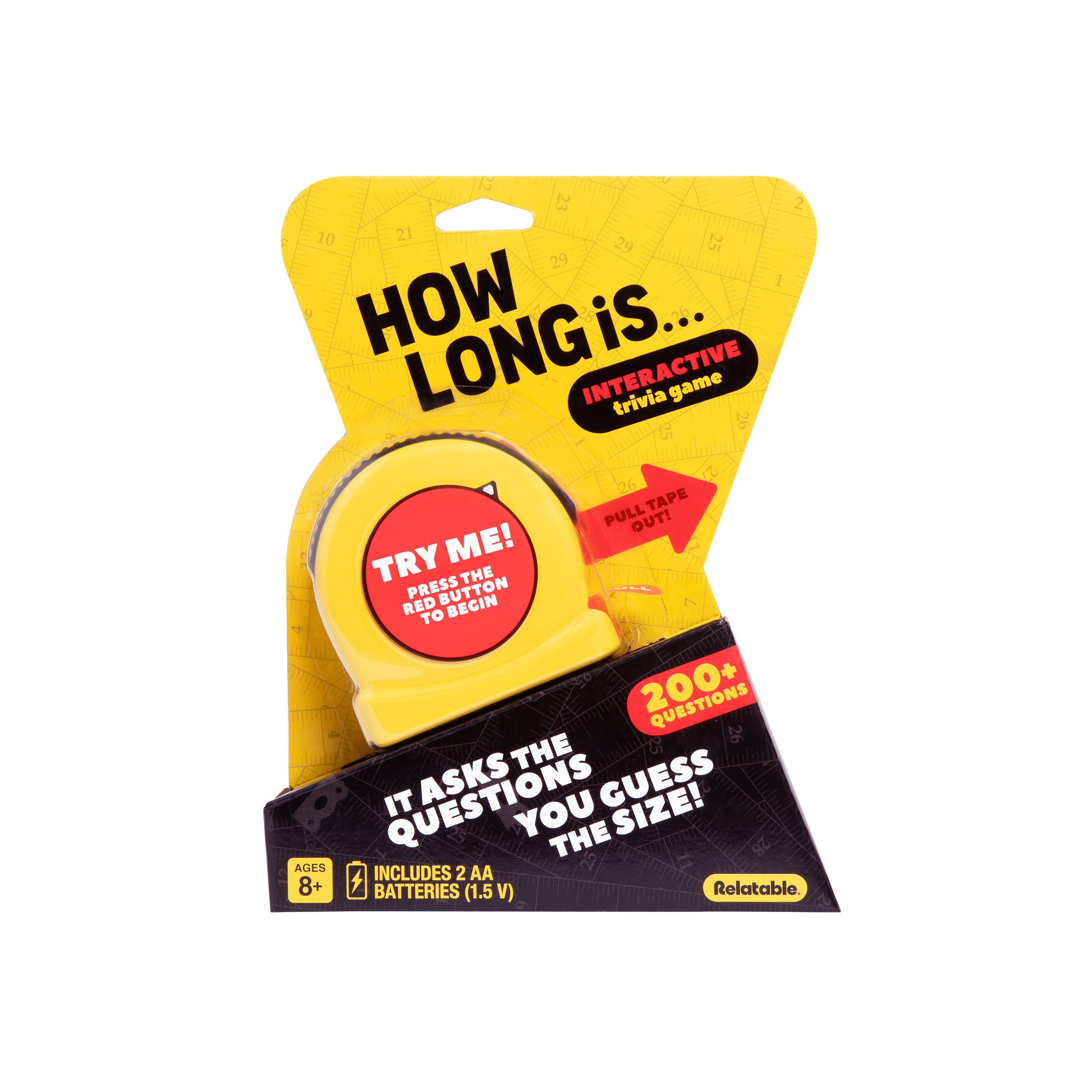 How Long Is by Relatable - An Interactive Trivia Game Where You Guess the Measurement. A Family Trivia Game and Guessing Game for Game Night – Includes 1 Device With 200 Questions. Batteries Included