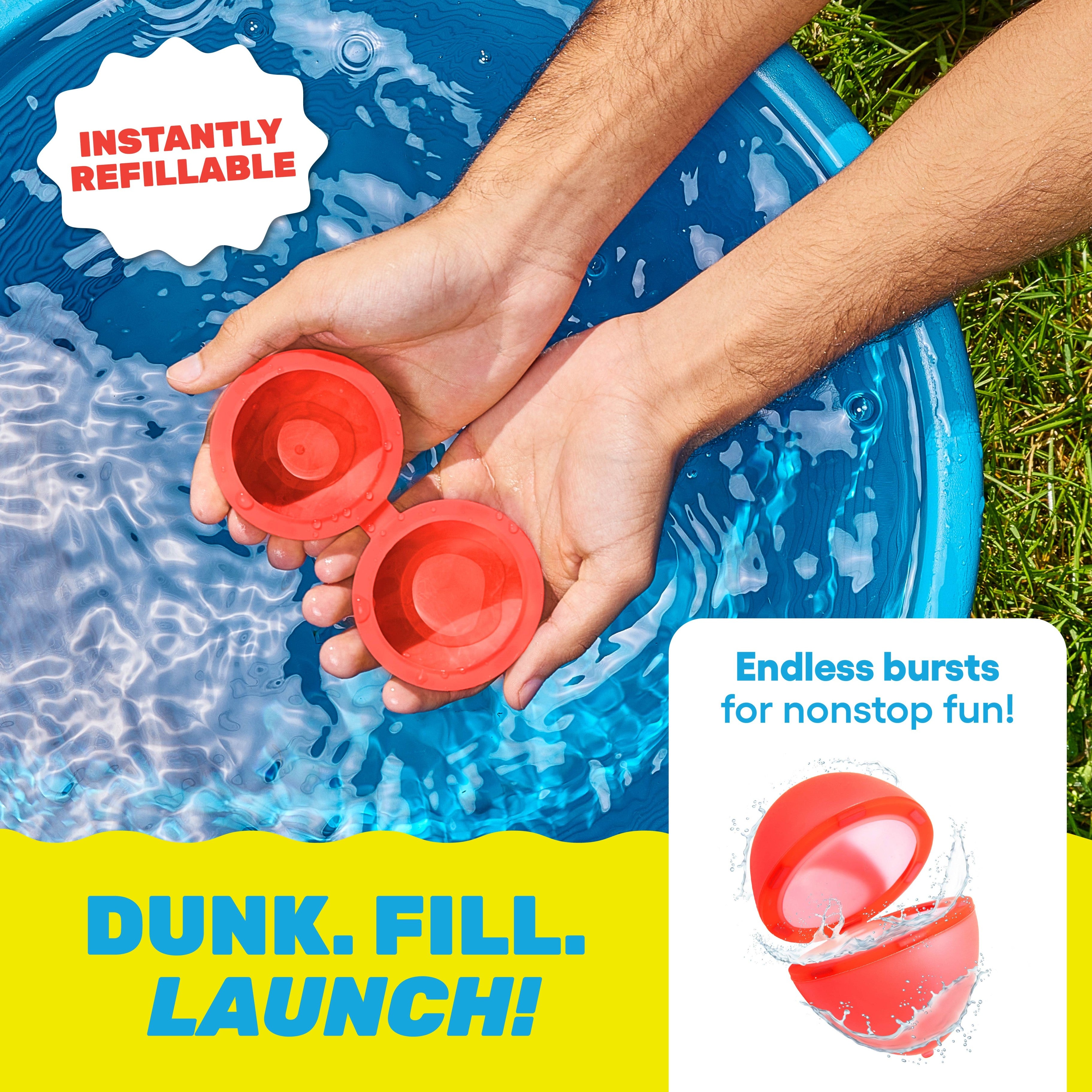Hydroburst 6-pack Reusable Water Balloons by Relatable, Includes 6 Refillable Balloon Shape