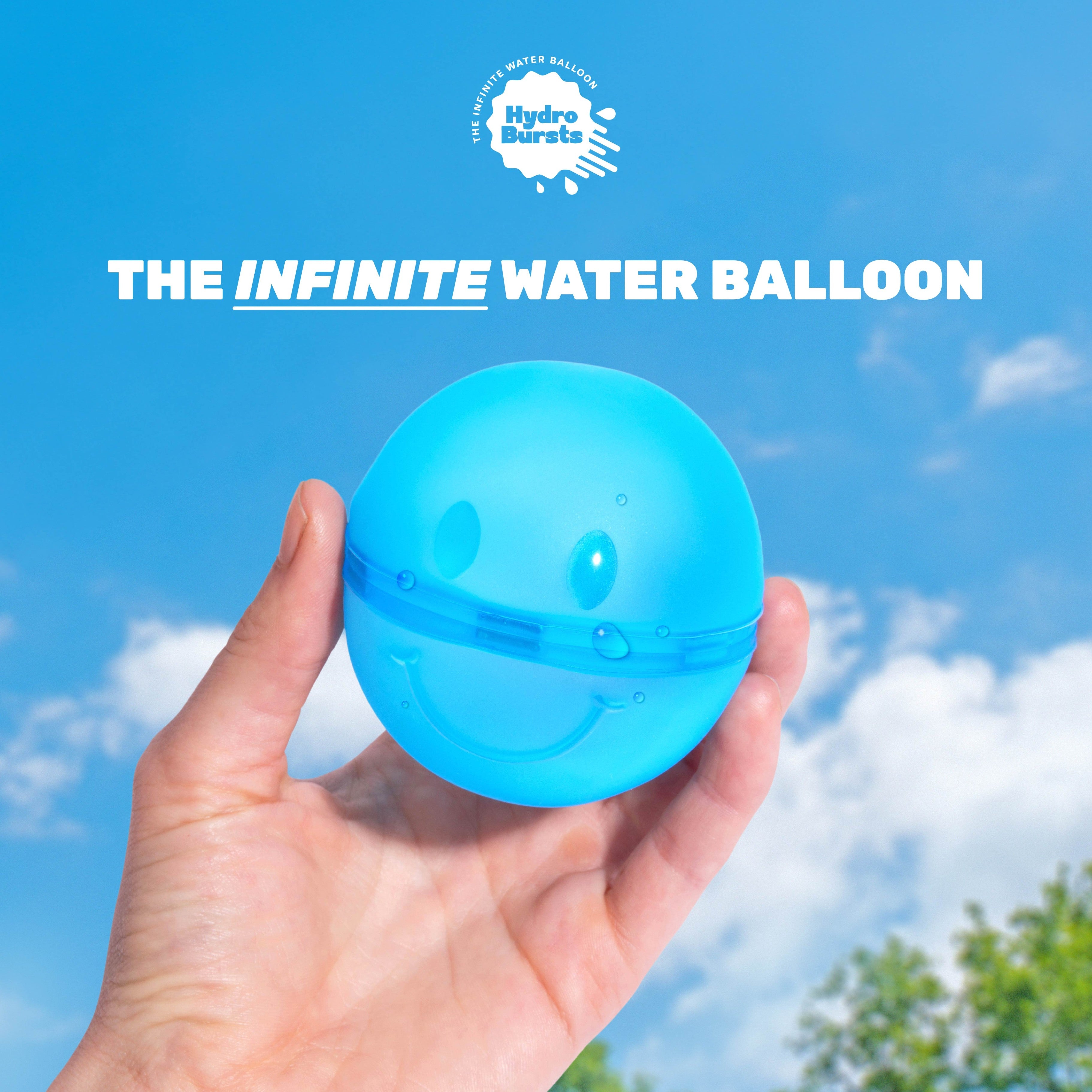Hydroburst 6-pack Reusable Water Balloons by Relatable, Includes 6 Refillable Balloons With Happy Faces
