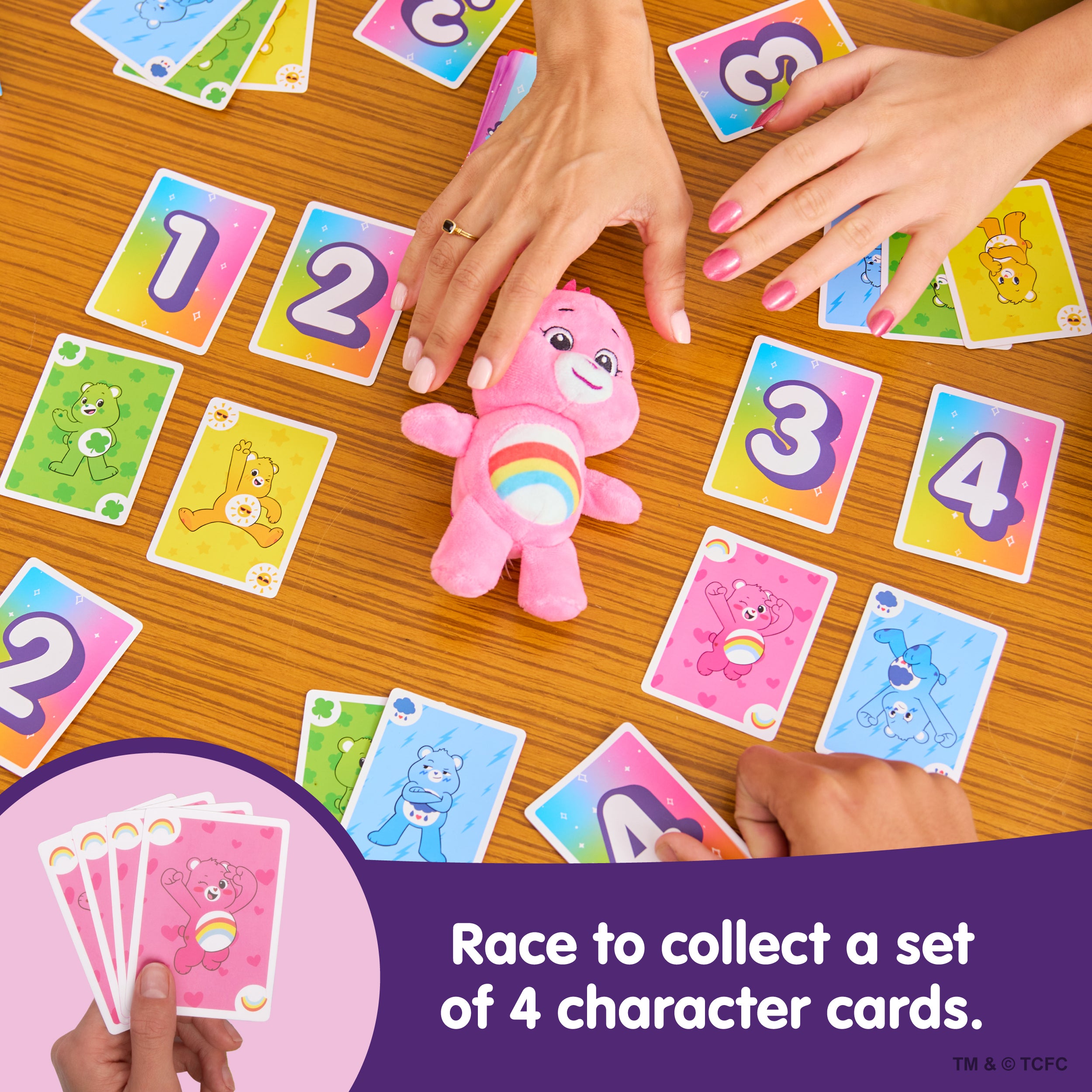 Care Bears™ Take 4 by Relatable – A fast, cute family card game featuring an exclusive Cheer Bear plushie