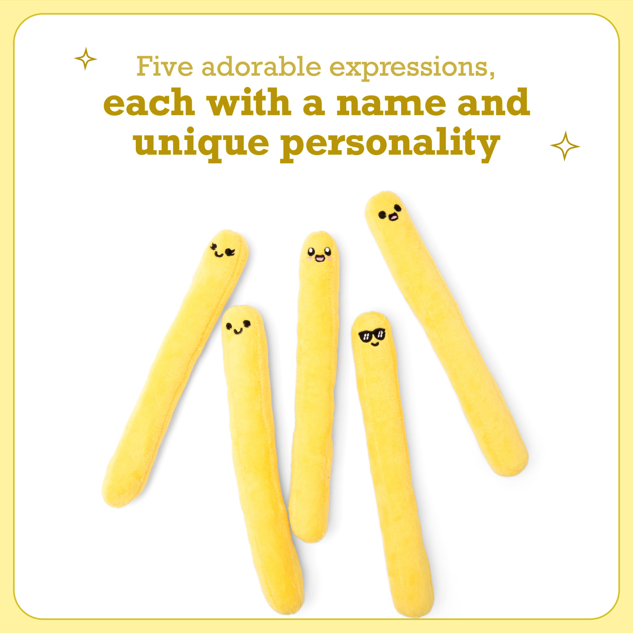 Emotional Support Fries - Squishy Plush Toys, Soft and Cuddly Comfort Pals