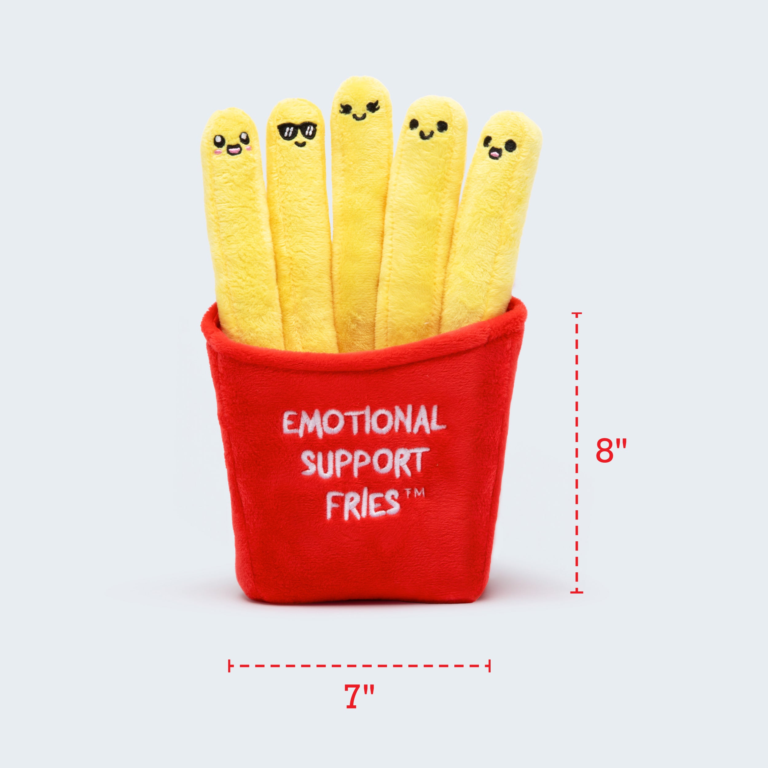 Emotional Support Fries - Squishy Plush Toys, Soft and Cuddly Comfort Pals