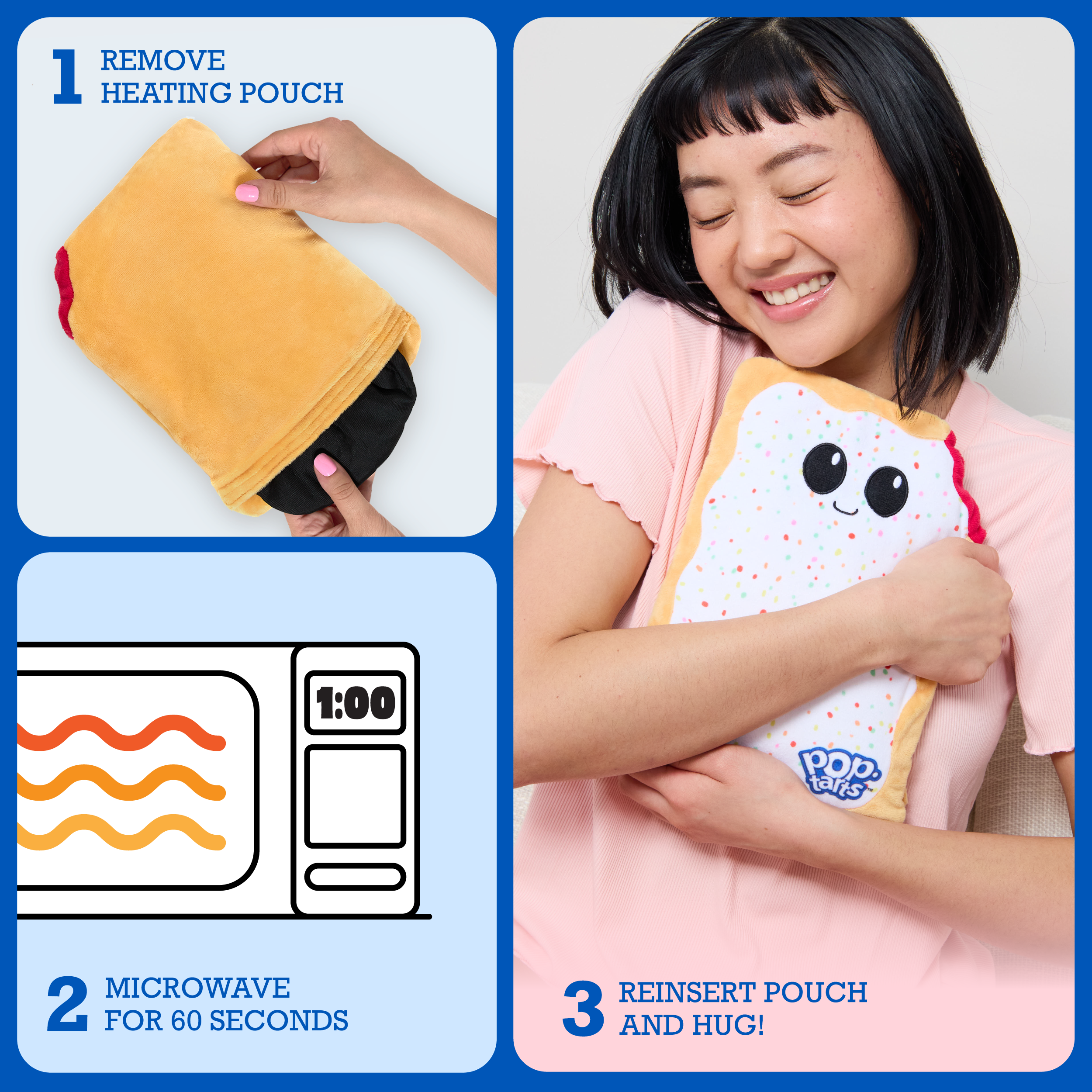 Pop-Tarts™ Happy Helpers by Relatable – Microwavable Plush Heating Pad for Cozy Relief