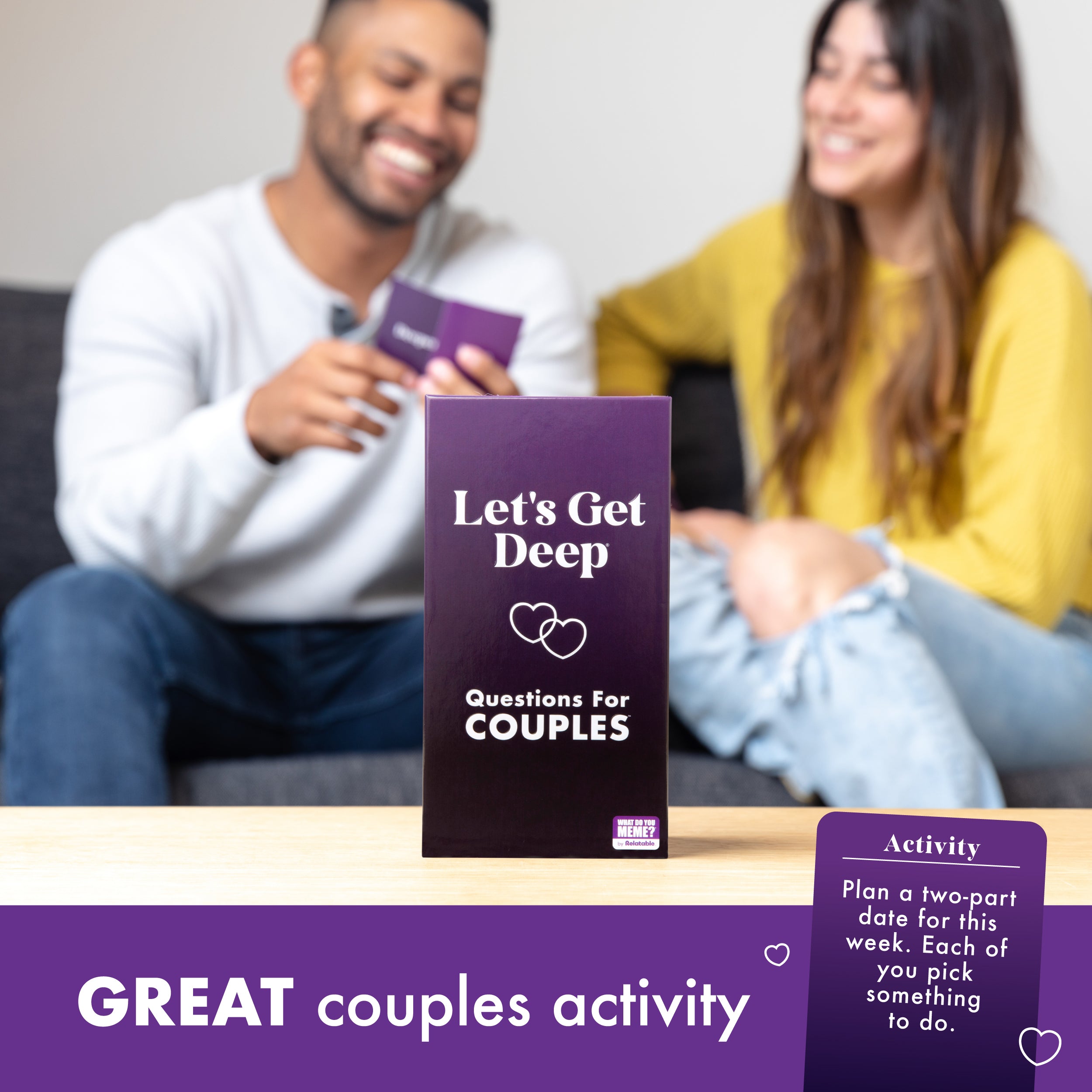 Let's Get Deep - Questions for Couples Intimate Date Night Card Game