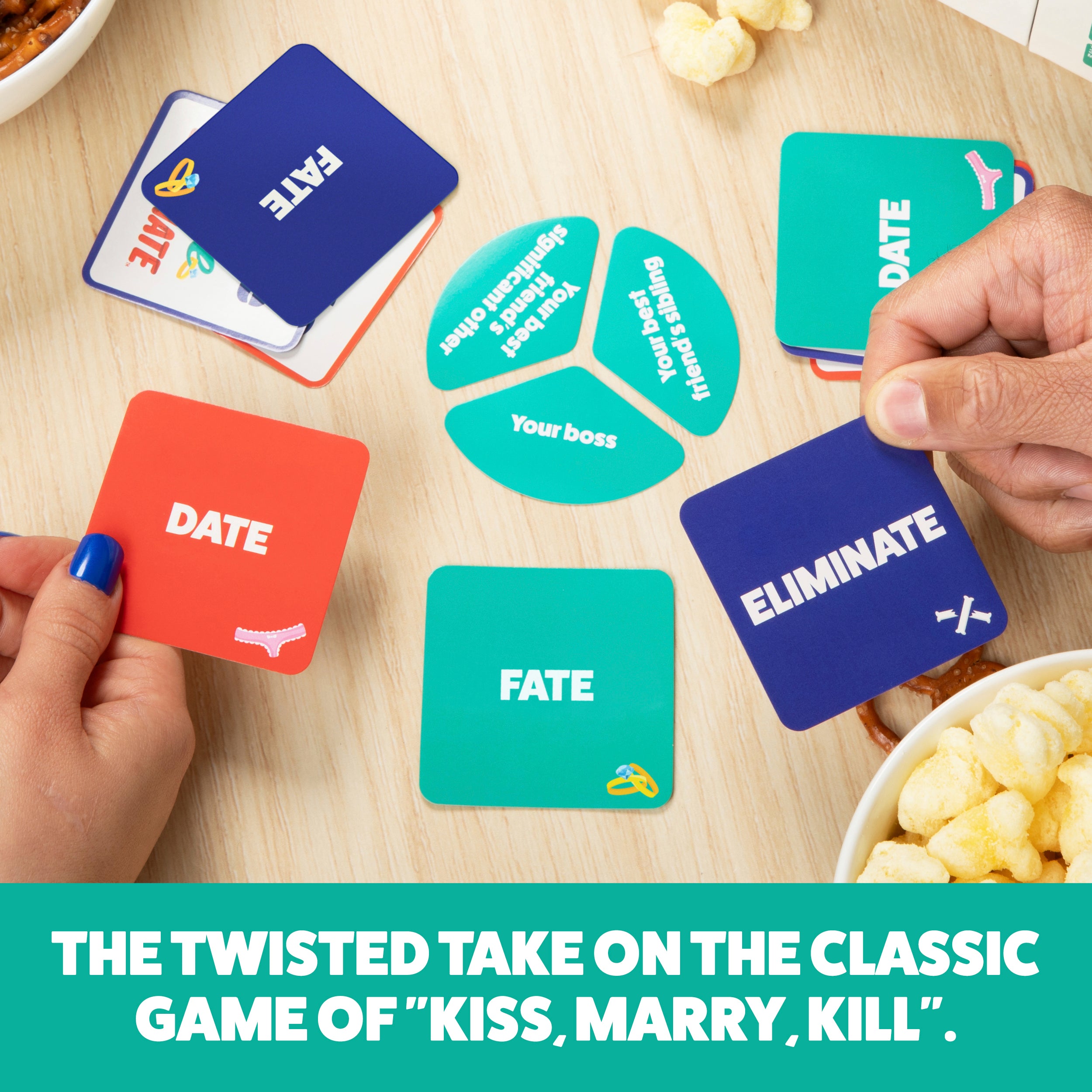 Date Fate Eliminate — The Card Game That Tests Your Taste by What Do You Meme?®