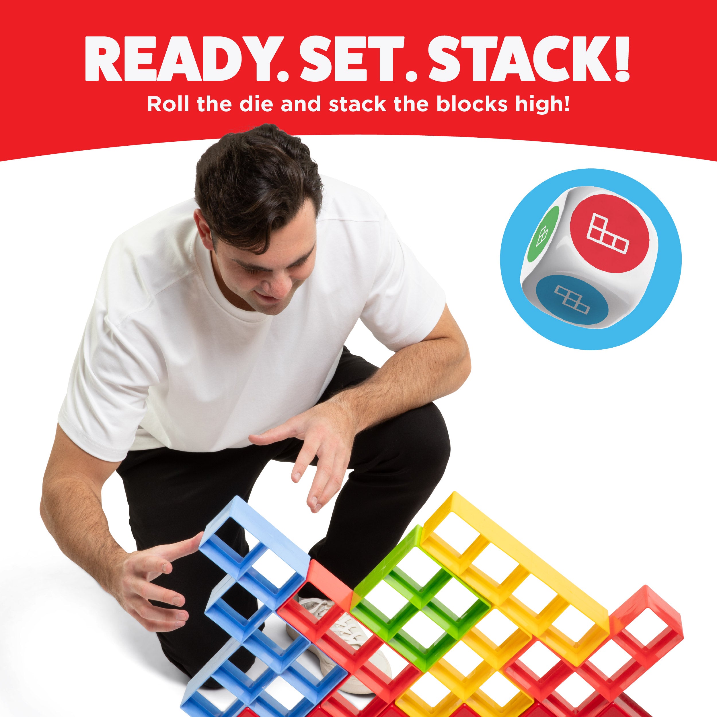Giant Tower Stack by Relatable – Jumbo Outdoor Block Game with Balance Base, Perfect for Family Yard Games, Camping, and Party Fun