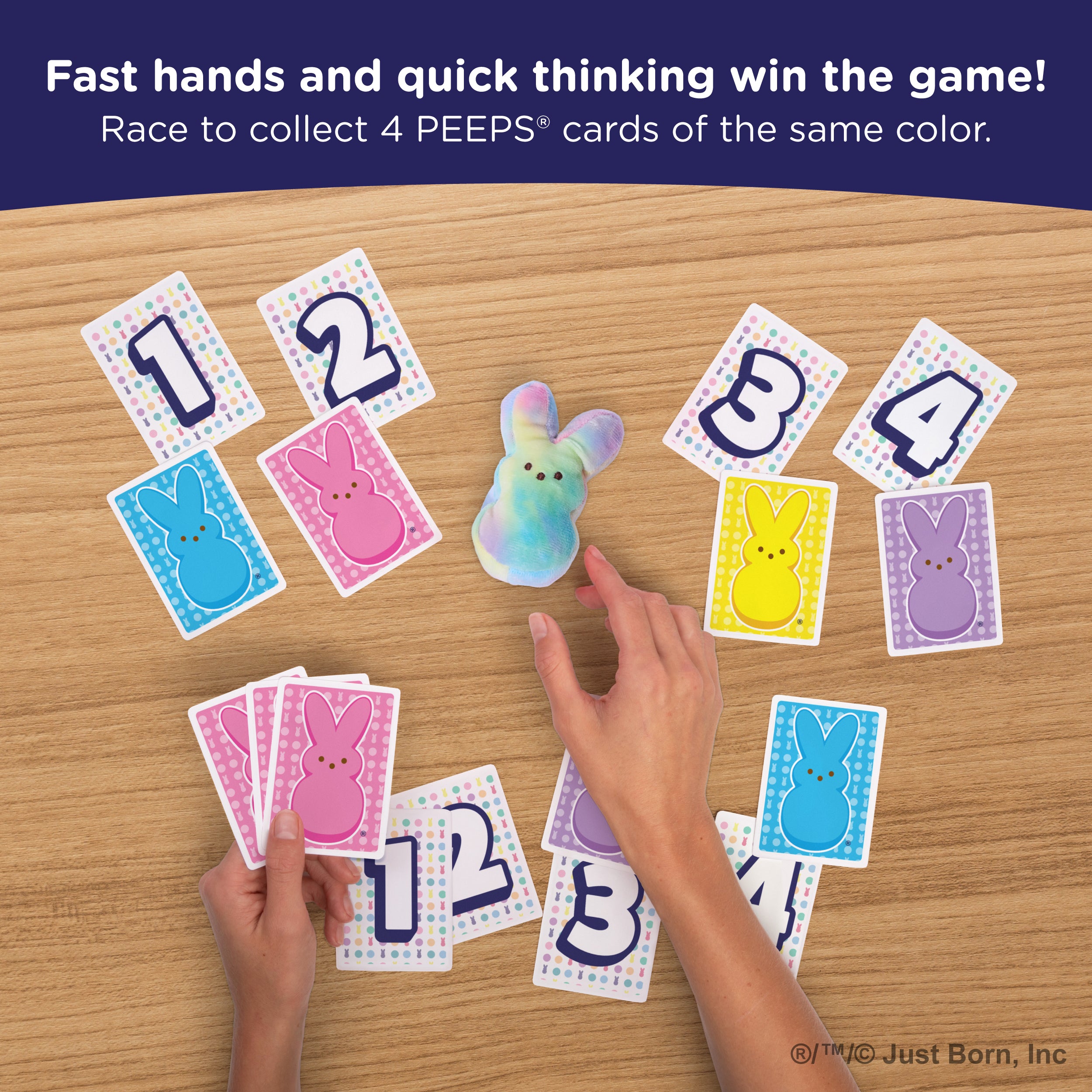 Peeps® Take 4 by Relatable – A fast, cute family card game featuring an exclusive Peeps® plushie