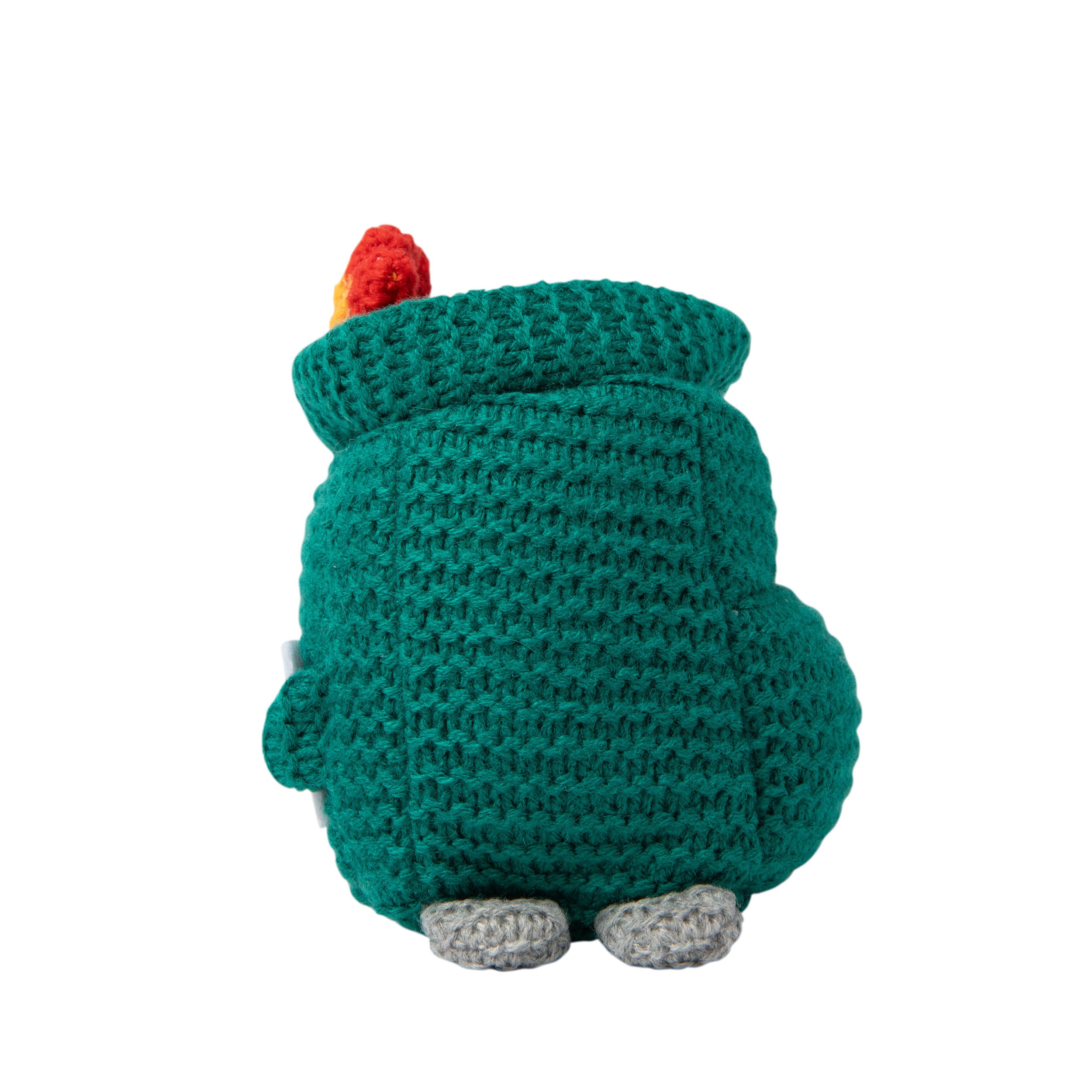 Lil Cheers Dumpster by Relatable – Funny Crochet Plush with Motivational Sign, Uplifting Gift & Desk Decor