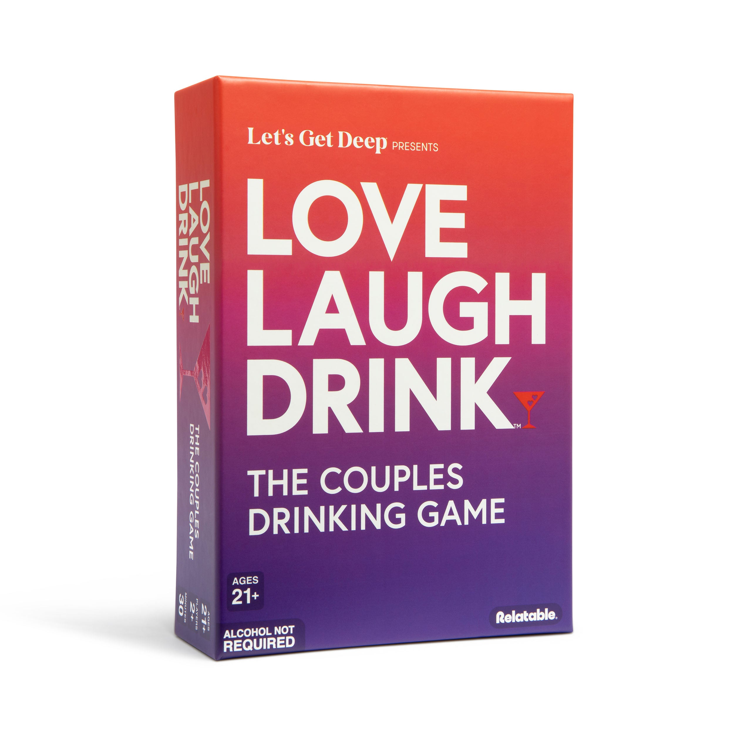Love Laugh Drink by Relatable – Fun Couples Drinking Game for Adults, Romantic Date Night Ideas, and Sexy Card Game for Two