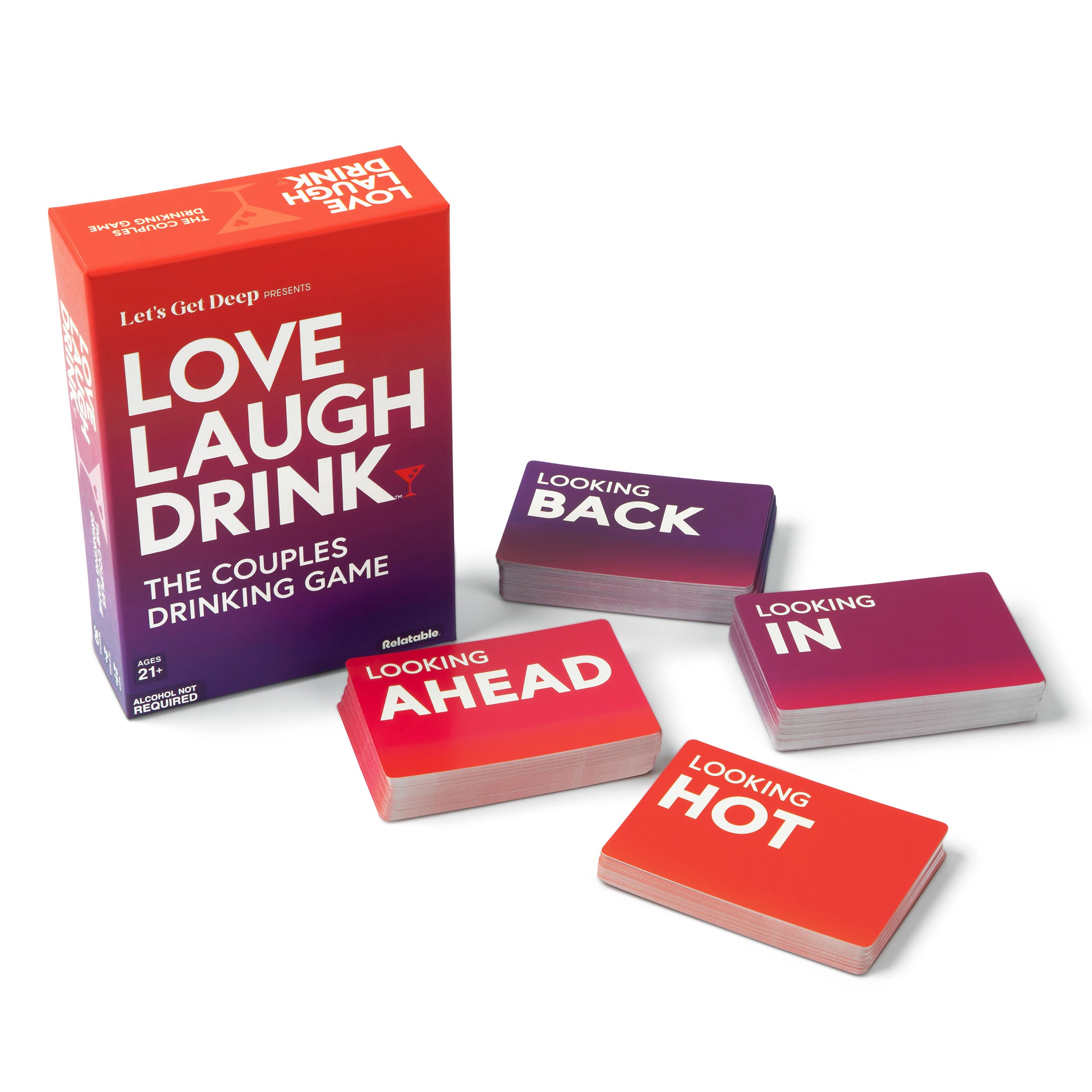 Love Laugh Drink by Relatable – Fun Couples Drinking Game for Adults, Romantic Date Night Ideas, and Sexy Card Game for Two