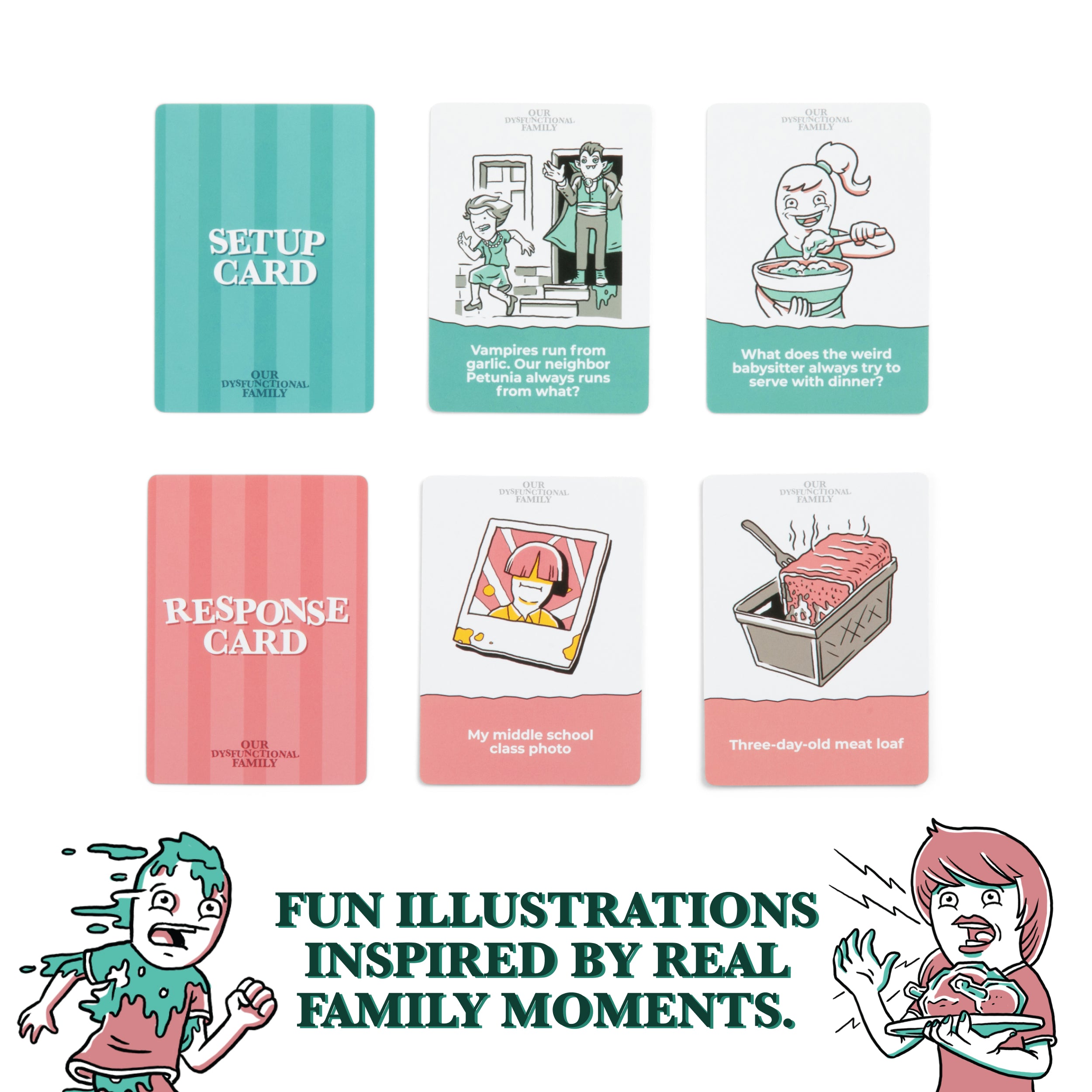 Our Dysfunctional Family by Relatable - The Funny Family Games Pick That Puts the Fun in Dysfunctional. A Family Game Night Staple for Ages 8+ - Includes 300 Cards and 1 Frame.