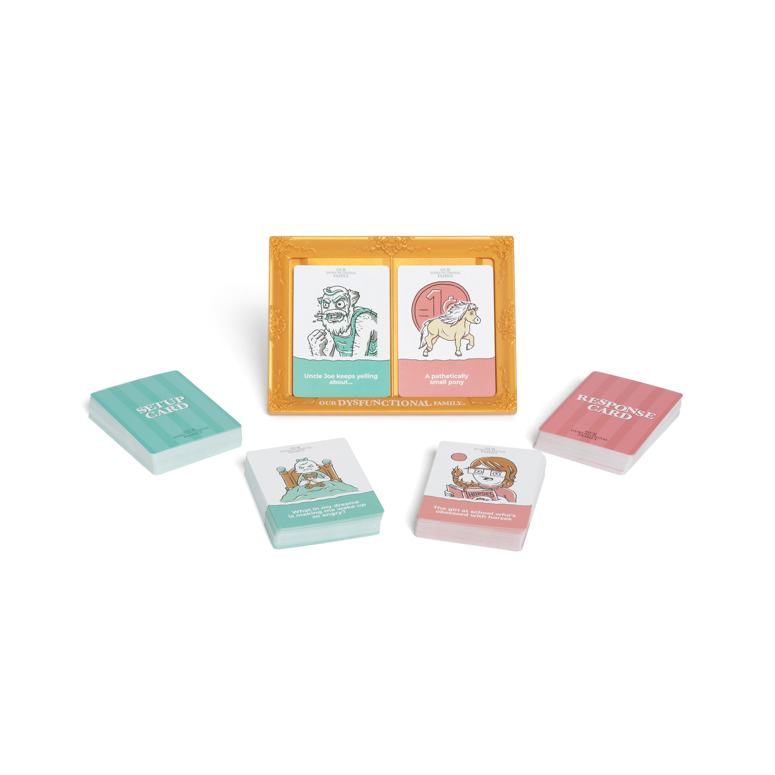 Our Dysfunctional Family by Relatable - The Funny Family Games Pick That Puts the Fun in Dysfunctional. A Family Game Night Staple for Ages 8+ - Includes 300 Cards and 1 Frame.