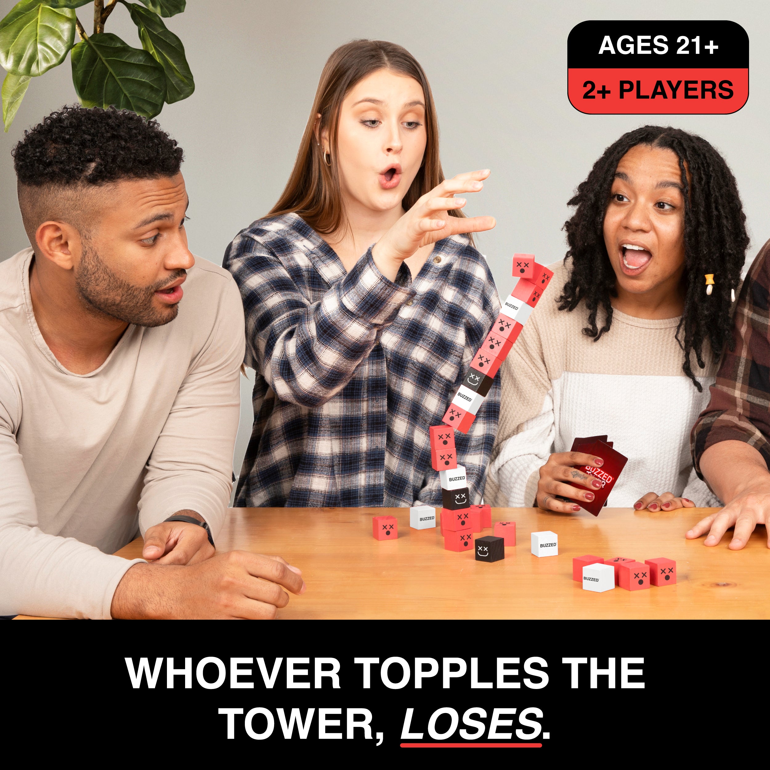 Buzzed™ Tower - Block Stacking Challenge Drinking Game