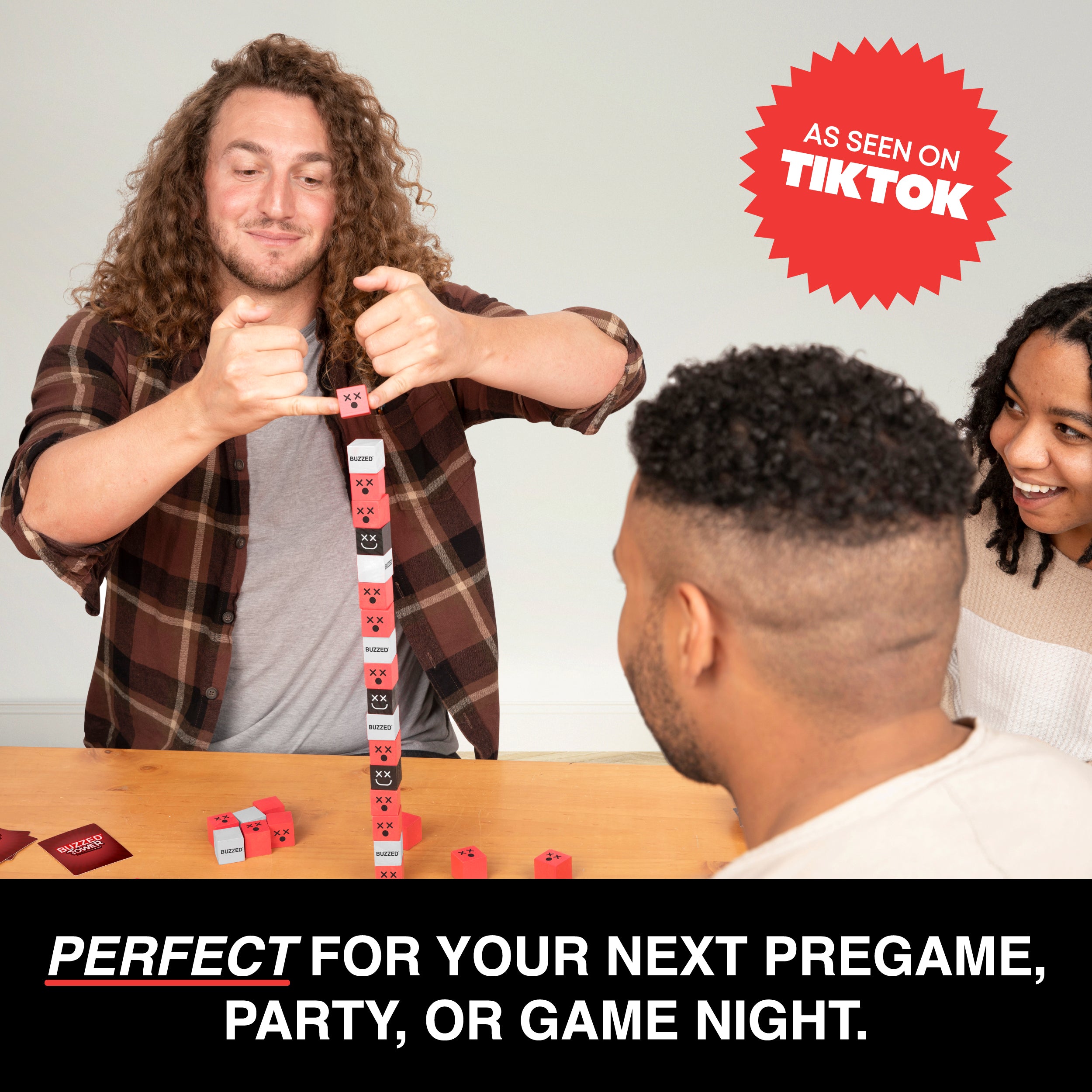 Buzzed™ Tower - Block Stacking Challenge Drinking Game