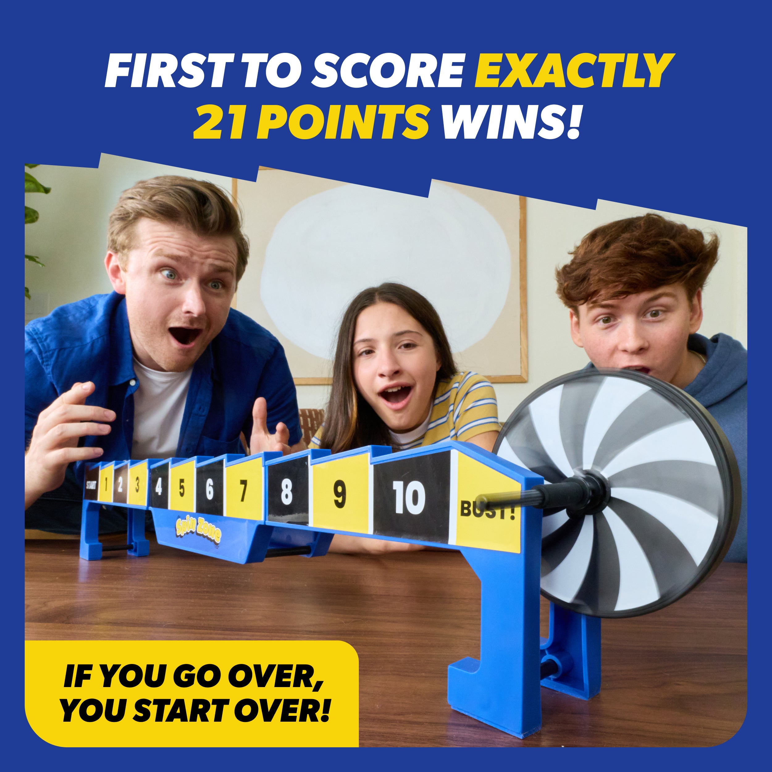 Spin Zone by Relatable - One of the Most Addictive Simple Games Around. Spin the Wheel Down the Track to Earn Exactly 21 Points. It's Carnival Games Energy for All Ages - Includes 1 Rack and Spinner.