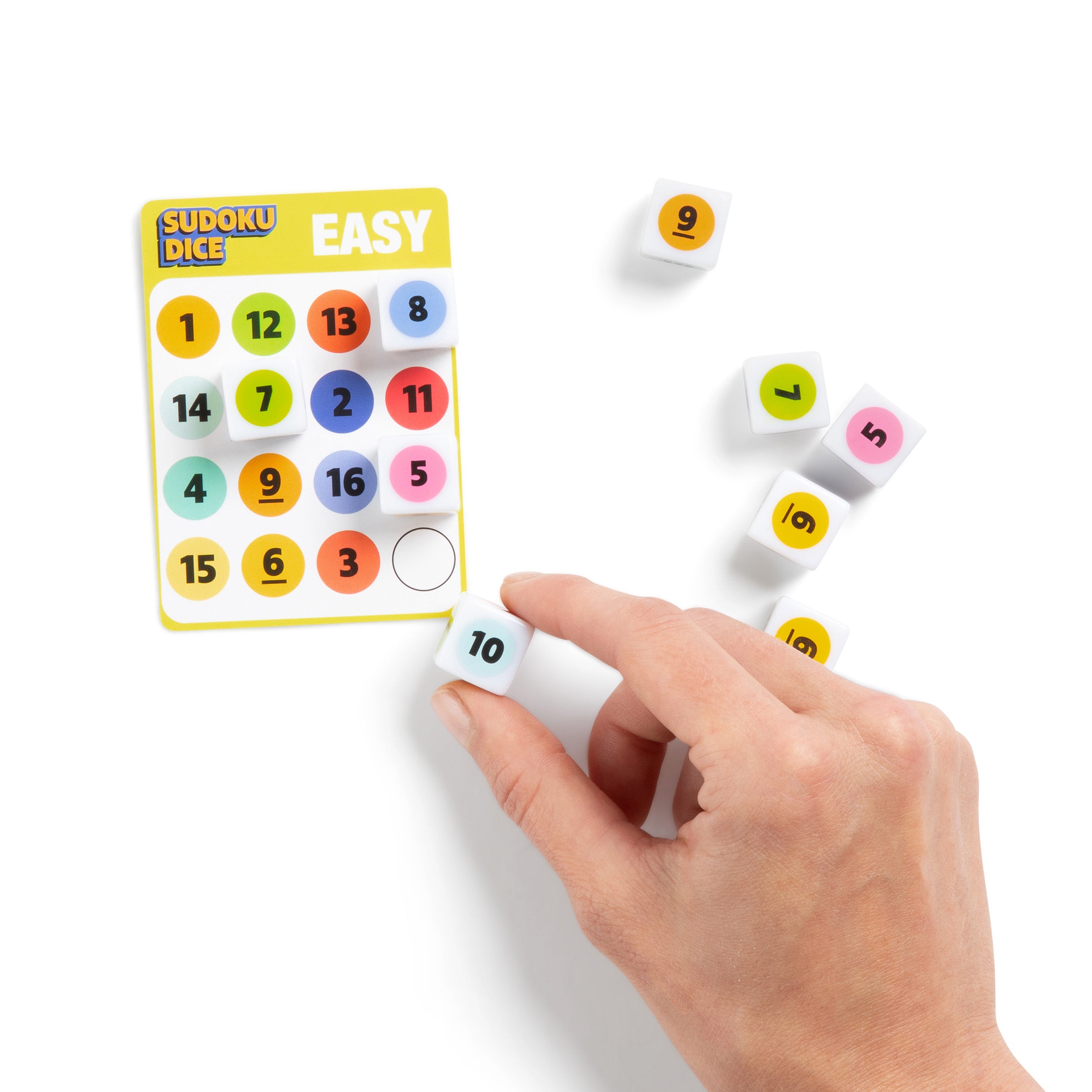 Sudoku Dice by Relatable - Brain Teaser Puzzles - Roll the dice  - 1 Tin, 9 Dice, 10 Cards