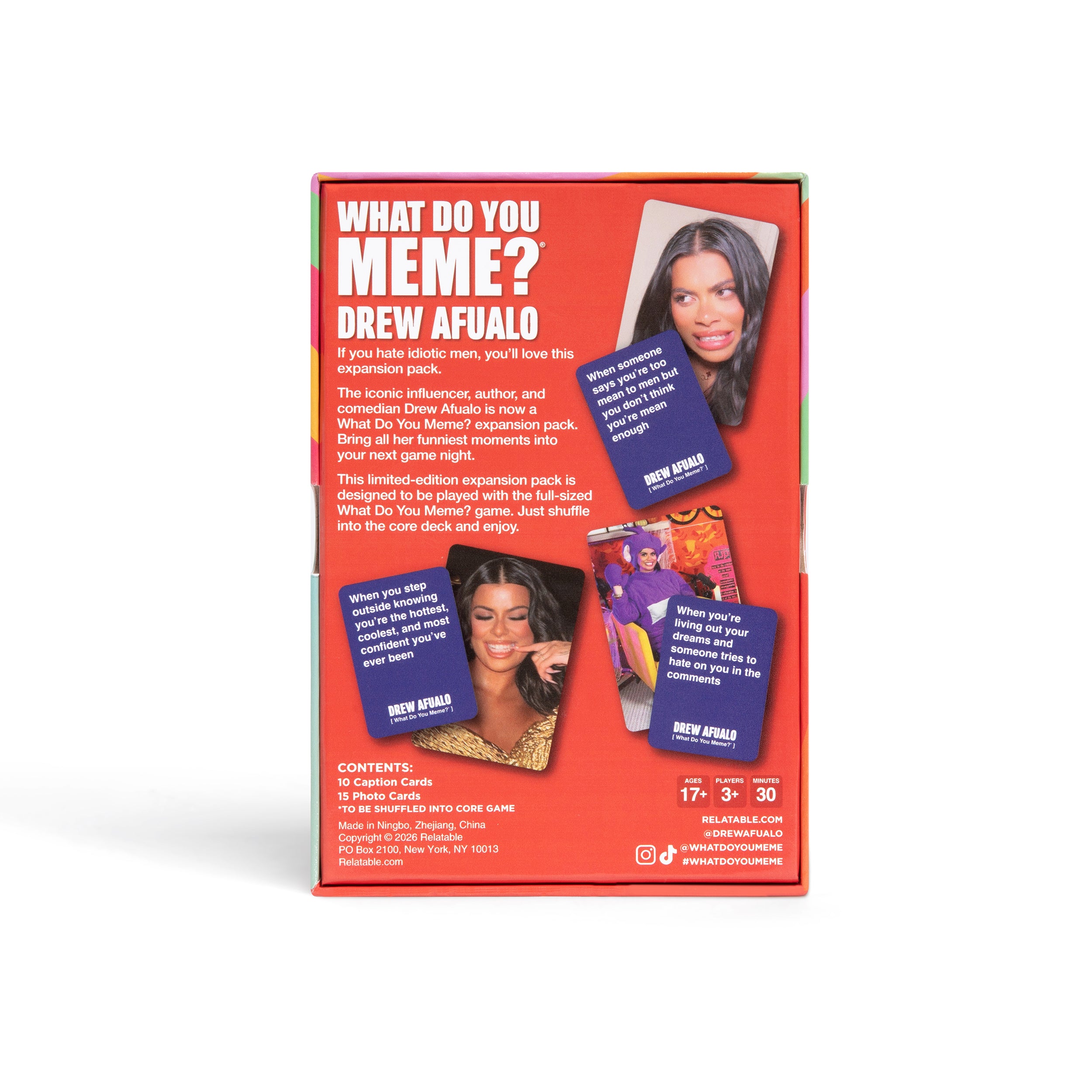 What Do You Meme? Drew Afualo Expansion Pack by Relatable – Card Games for Adults, Featuring All New Meme Game Content – Includes 15 Image Cards and 10 Caption Cards