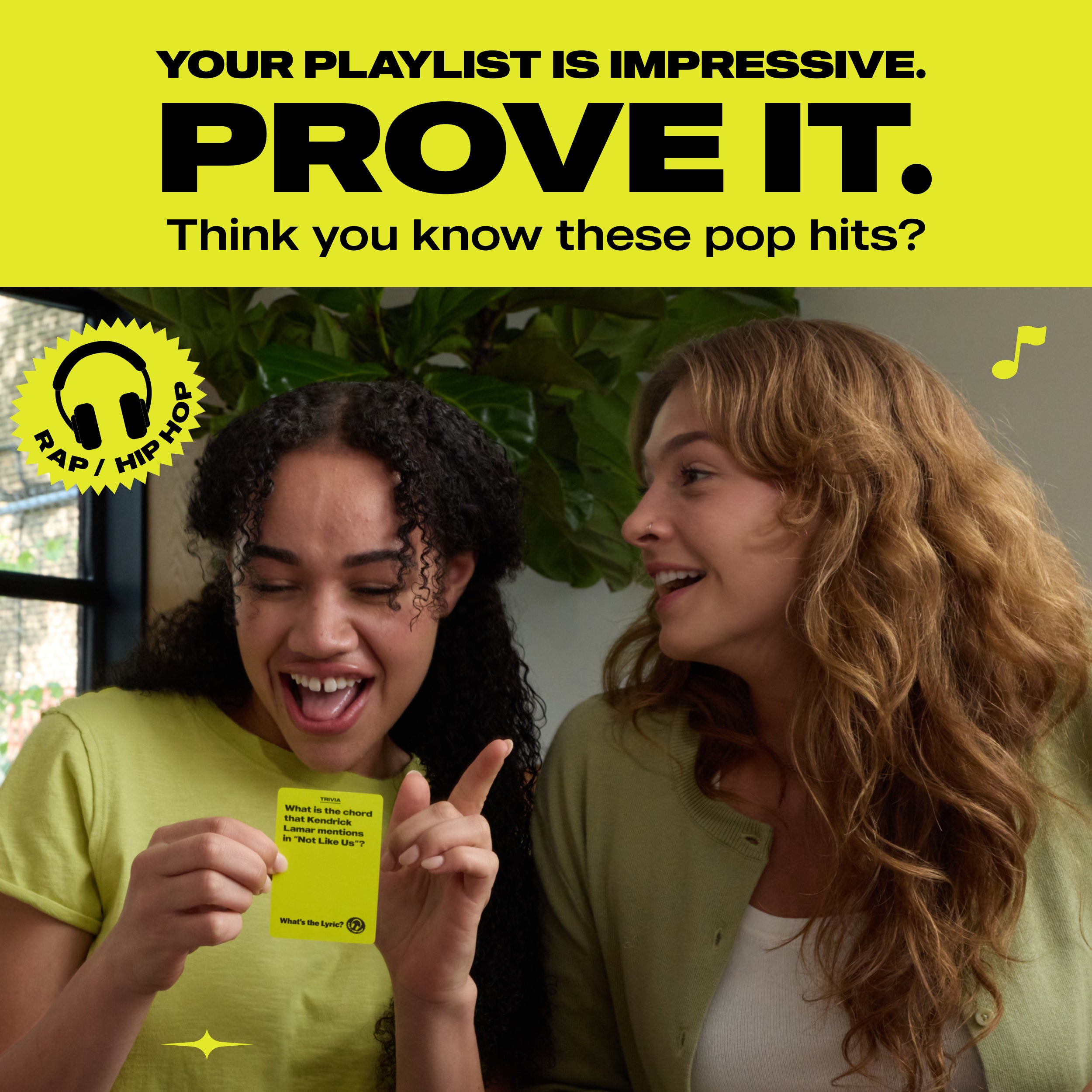 What's The Lyric Rap and Hip-Hop by Relatable - A Music Trivia Game and Finish the Lyric Card Game Featuring All Of The Top Hits – Includes 100 Cards.