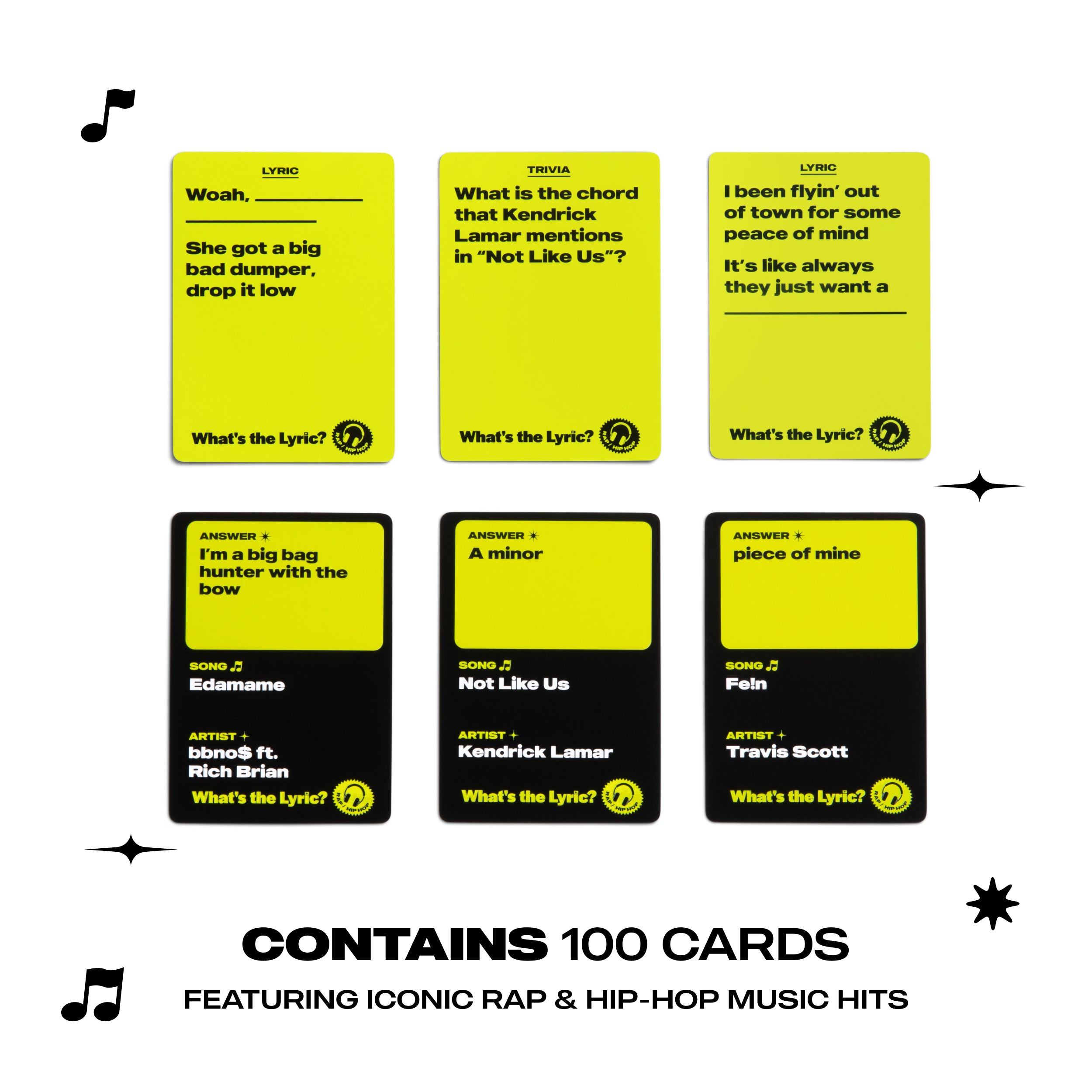 What's The Lyric Rap and Hip-Hop by Relatable - A Music Trivia Game and Finish the Lyric Card Game Featuring All Of The Top Hits – Includes 100 Cards.