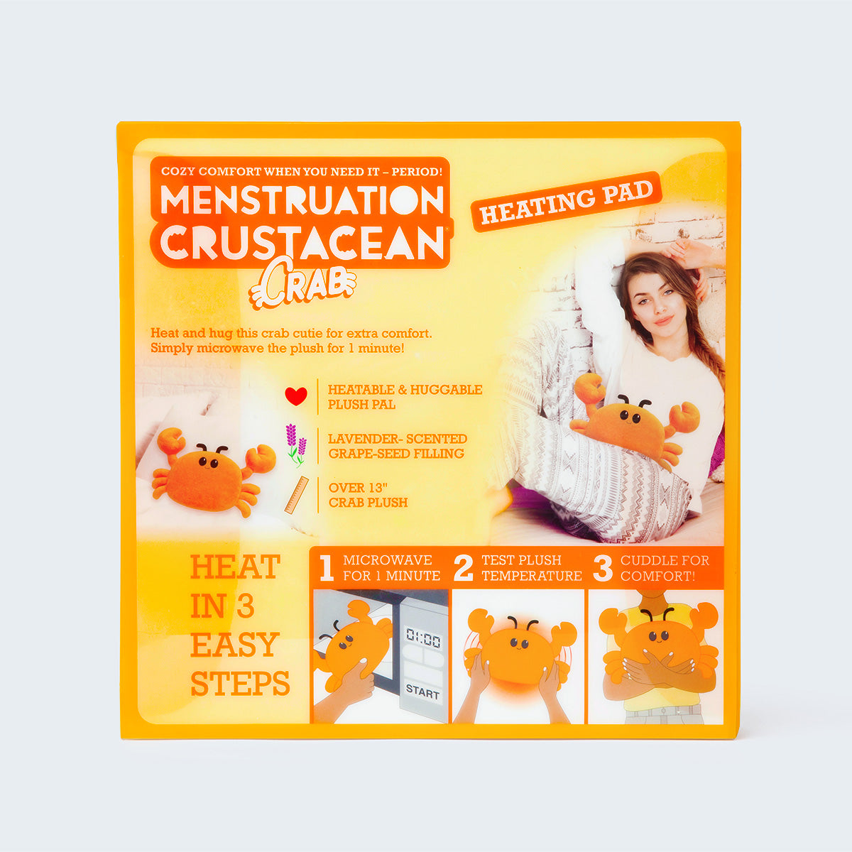 Menstruation Crustacean Crab: Microwaveable Heating Pad for Period Cramps & Muscle Pain