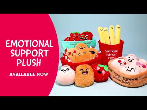 Strawberry Plush Toys by Emotional Support Plushies Medium