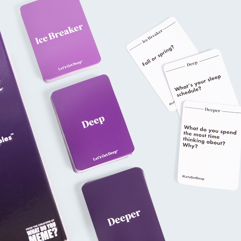 Let's Get Deep Viral Questions for Couples Intimate Date Night Card